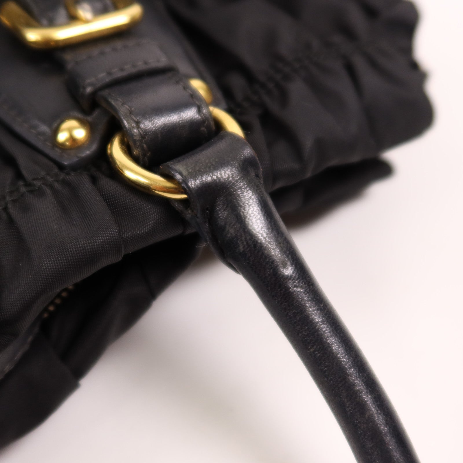 PRADA 尼龍Tessuto Gaufre金扣手挽肩背兩用袋