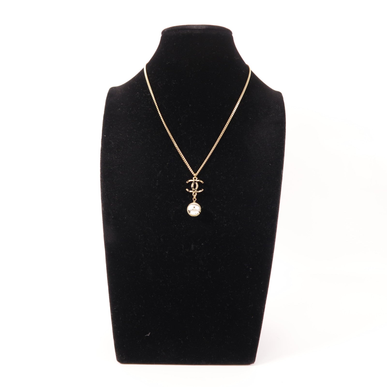 CHANEL CC Necklace Metal Gold/Silver
