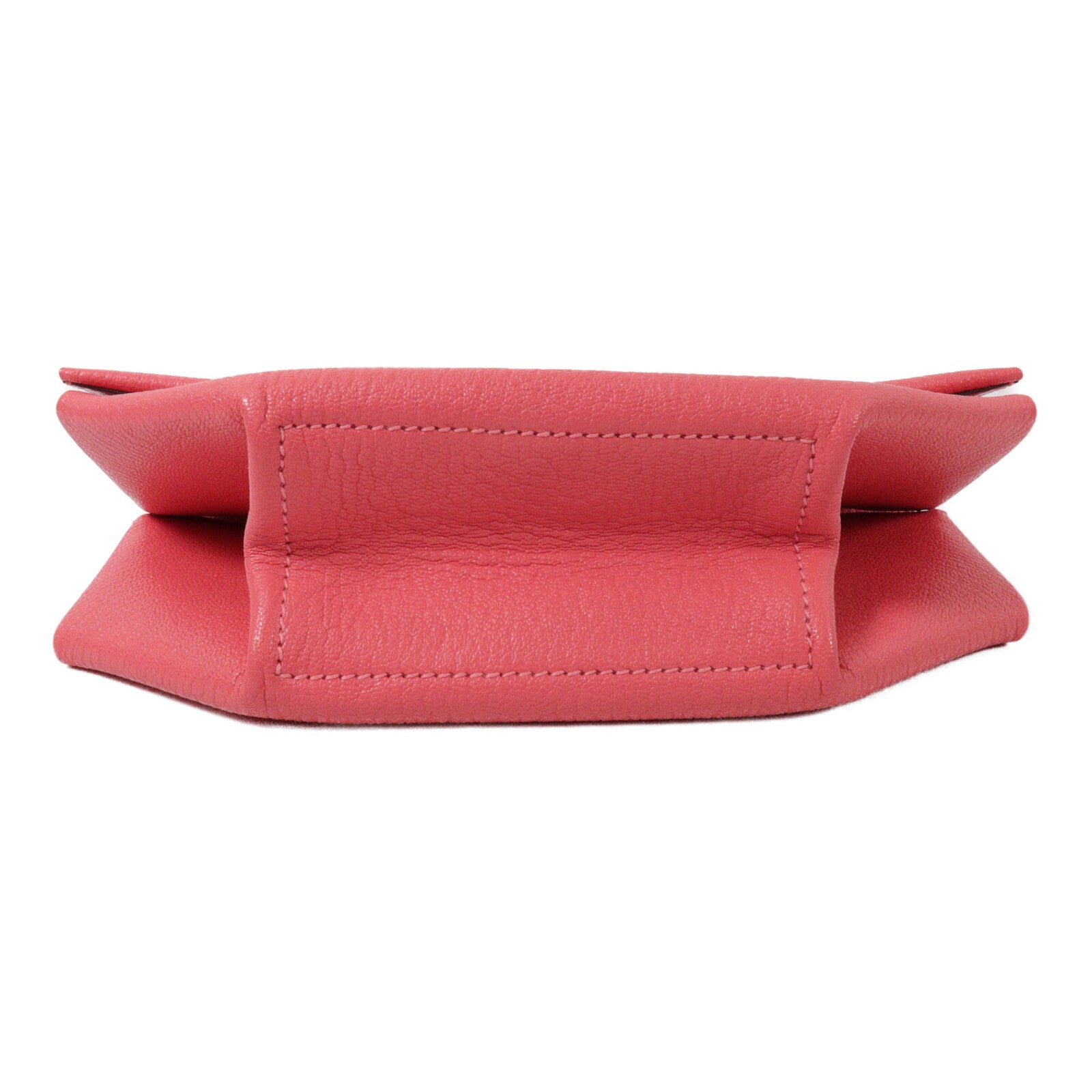 HERMES Chevre皮革Opli Clutch手提包Rose Lipstick