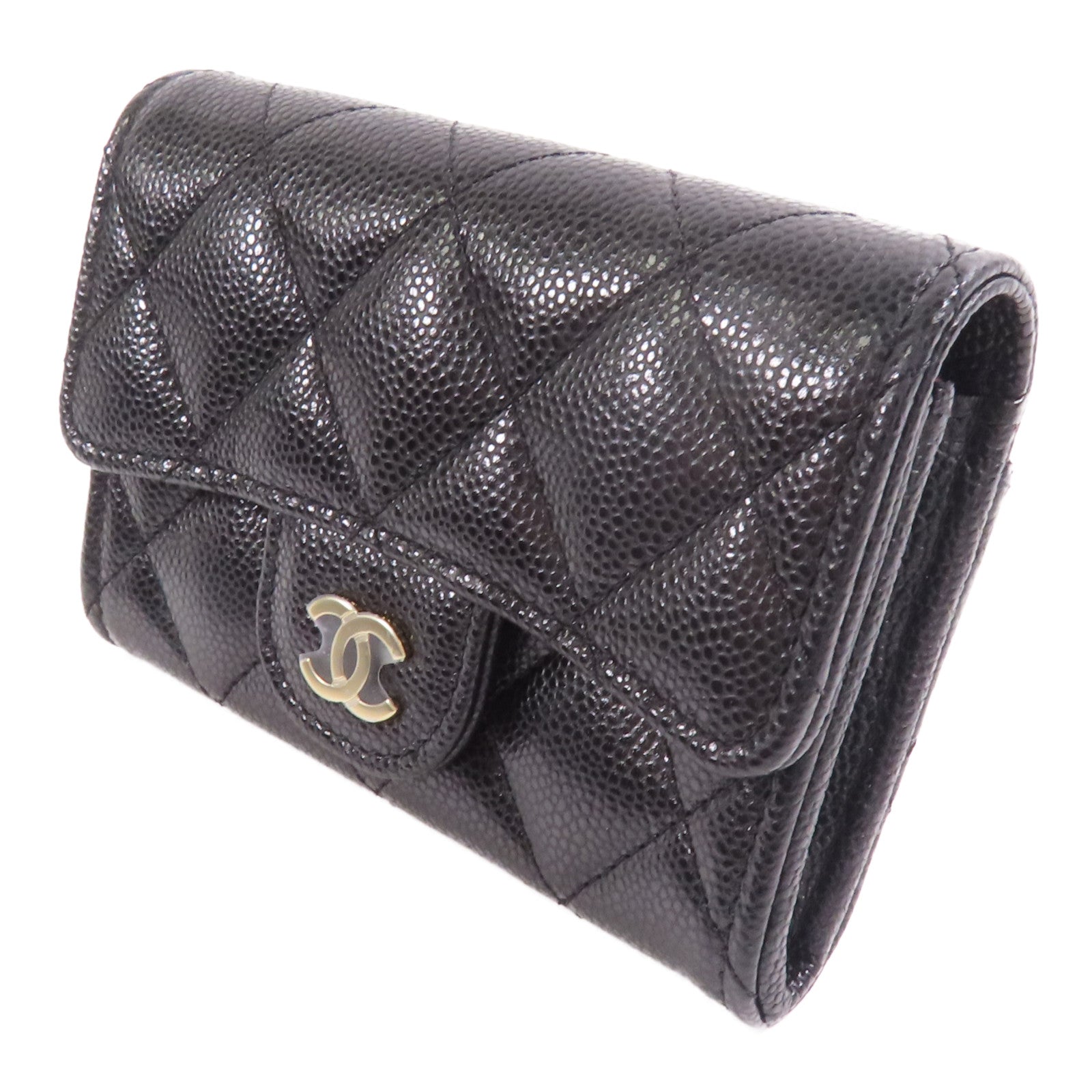 CHANEL 牛皮皮革Coins Case金扣零錢包