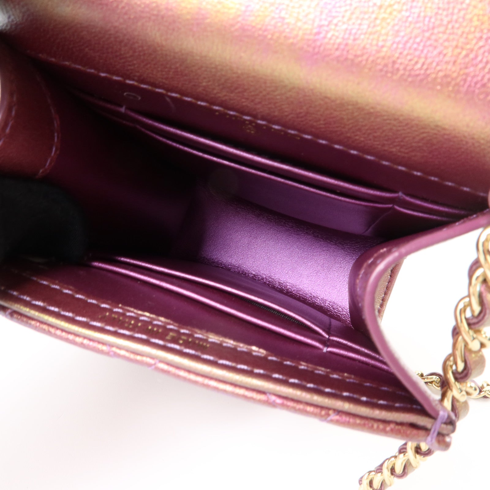 CHANEL 羊皮皮革Phone Bag金扣鏈帶肩背袋