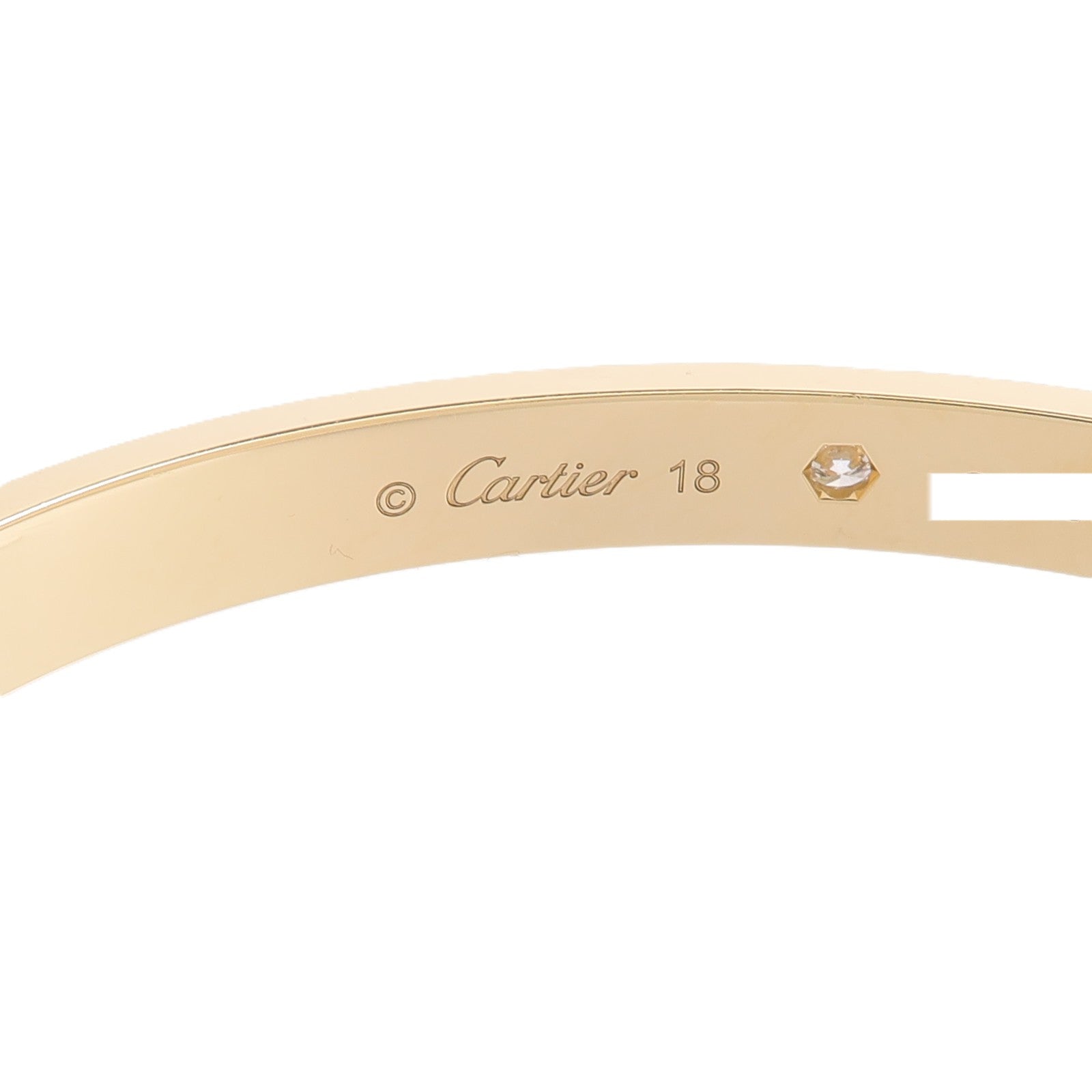 CARTIER 18K黃金Love Bangle Open Diamond手鐲