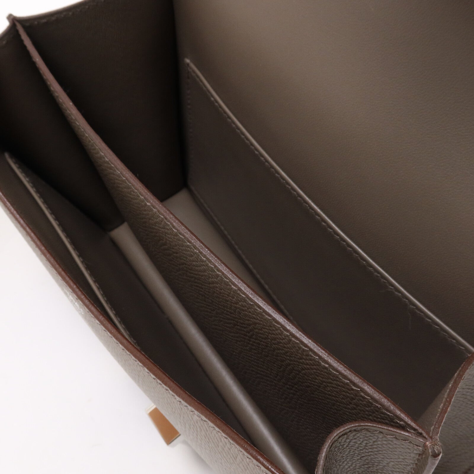 HERMES Epsom皮革Constance Mini肩背袋Etain