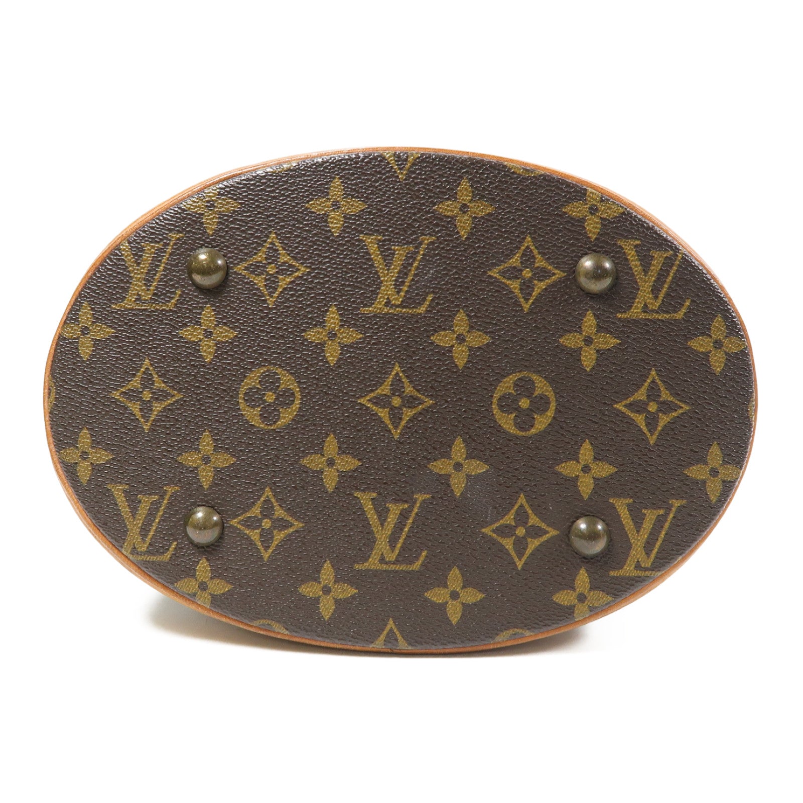 LOUIS VUITTON Monogram Bucket PM金扣肩背袋啡色