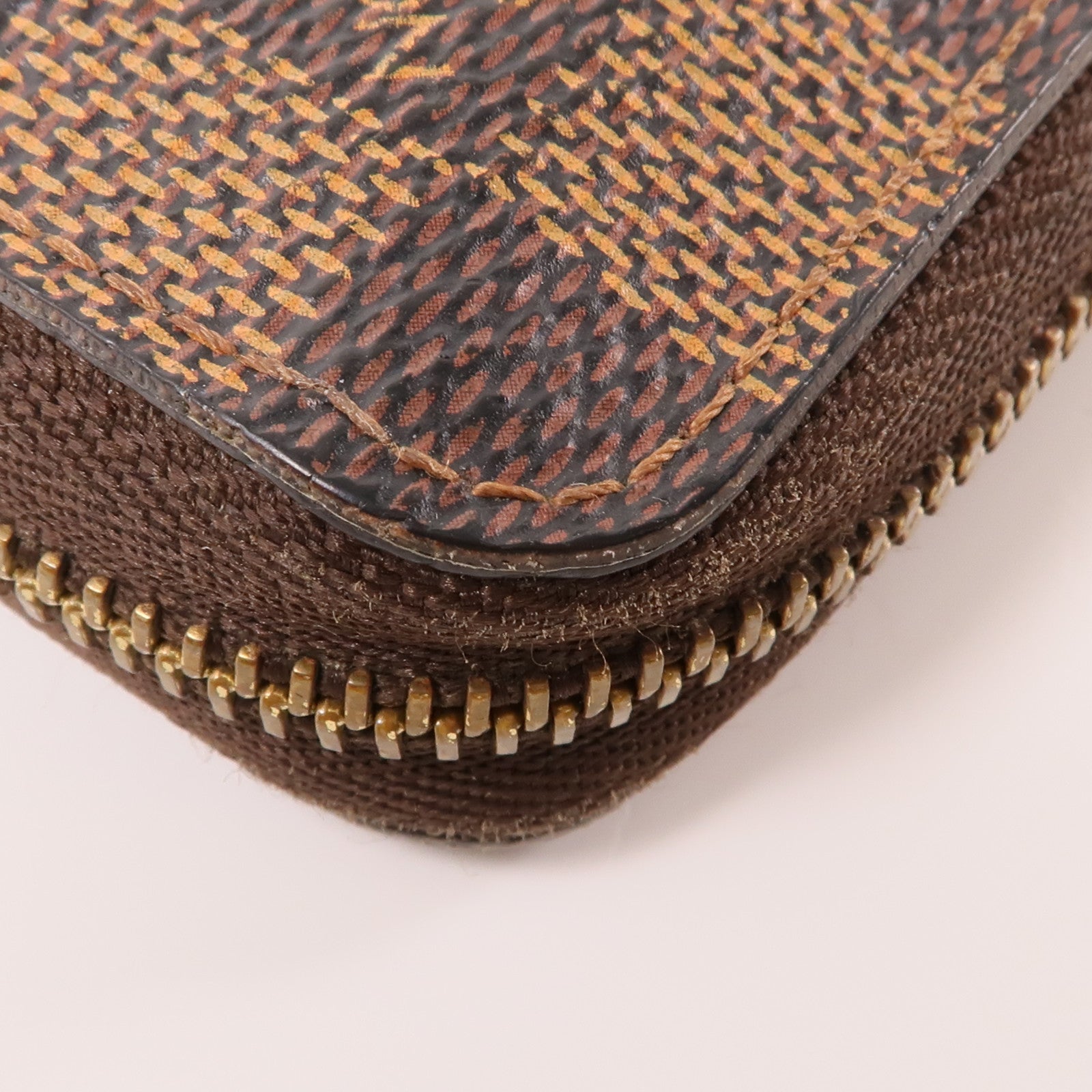 LOUIS VUITTON Damier Zippy Coin Purse金扣零錢包棕色
