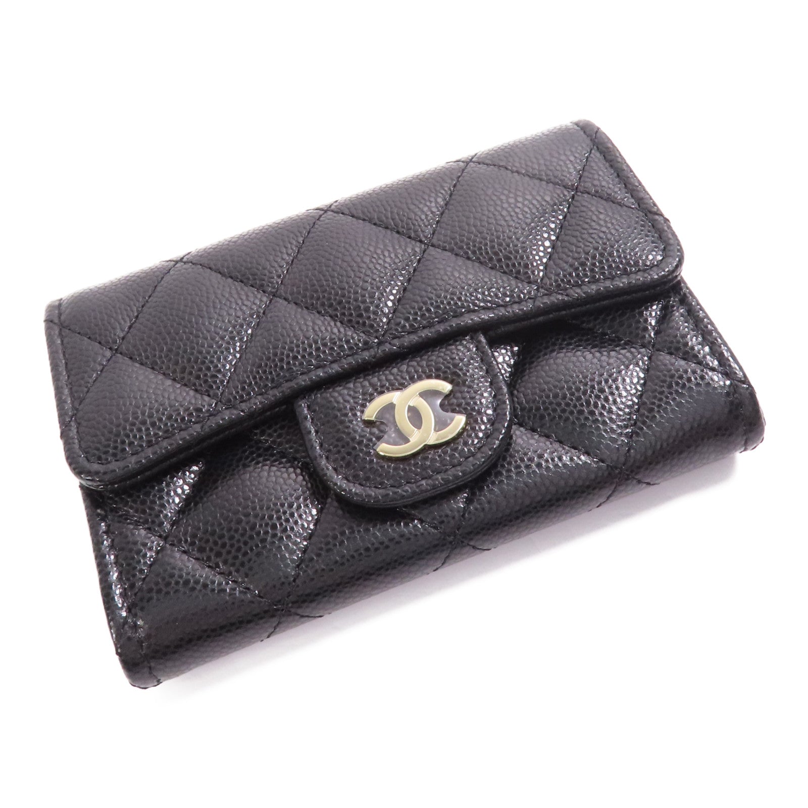 CHANEL 牛皮皮革Coins Case金扣零錢包