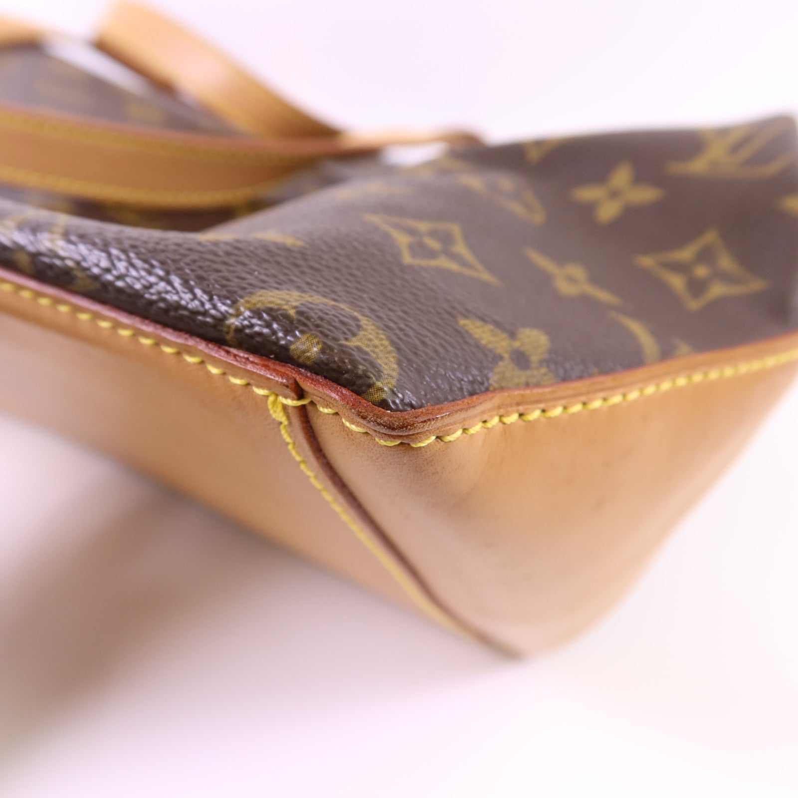 LOUIS VUITTON Monogram Cabas Mezzo金扣肩背袋棕色