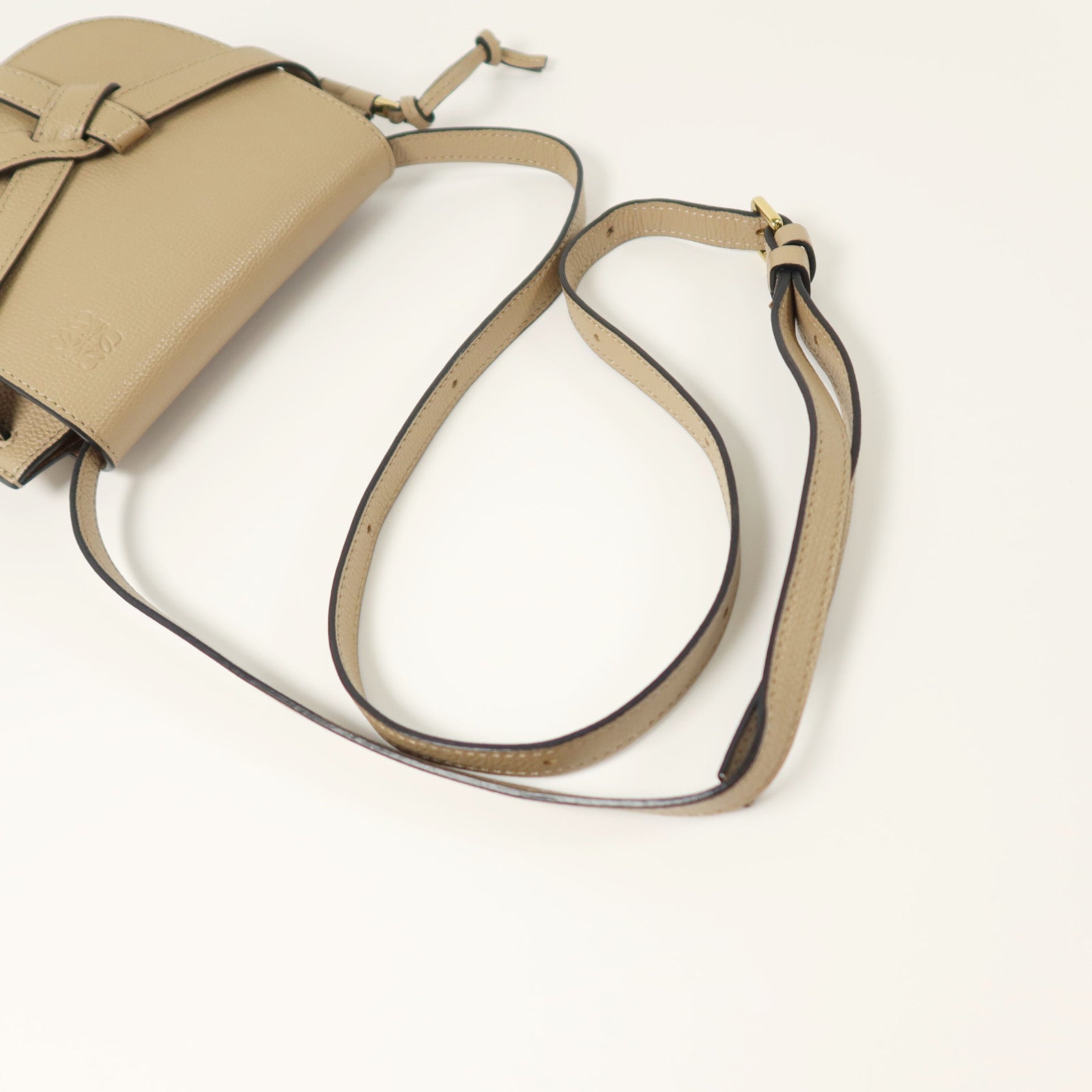 LOEWE 牛皮皮革Mini Gate金扣肩背袋