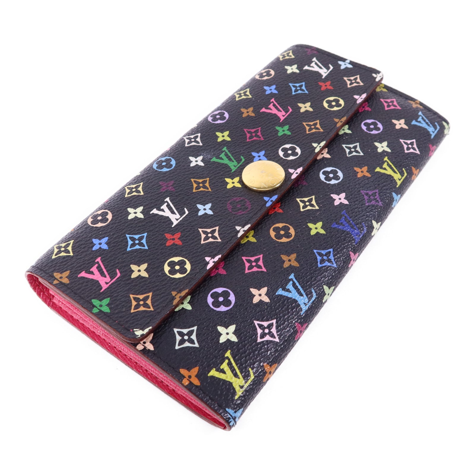 LOUIS VUITTON Monogram Multicolore Long Bifold Wallet金扣長錢包