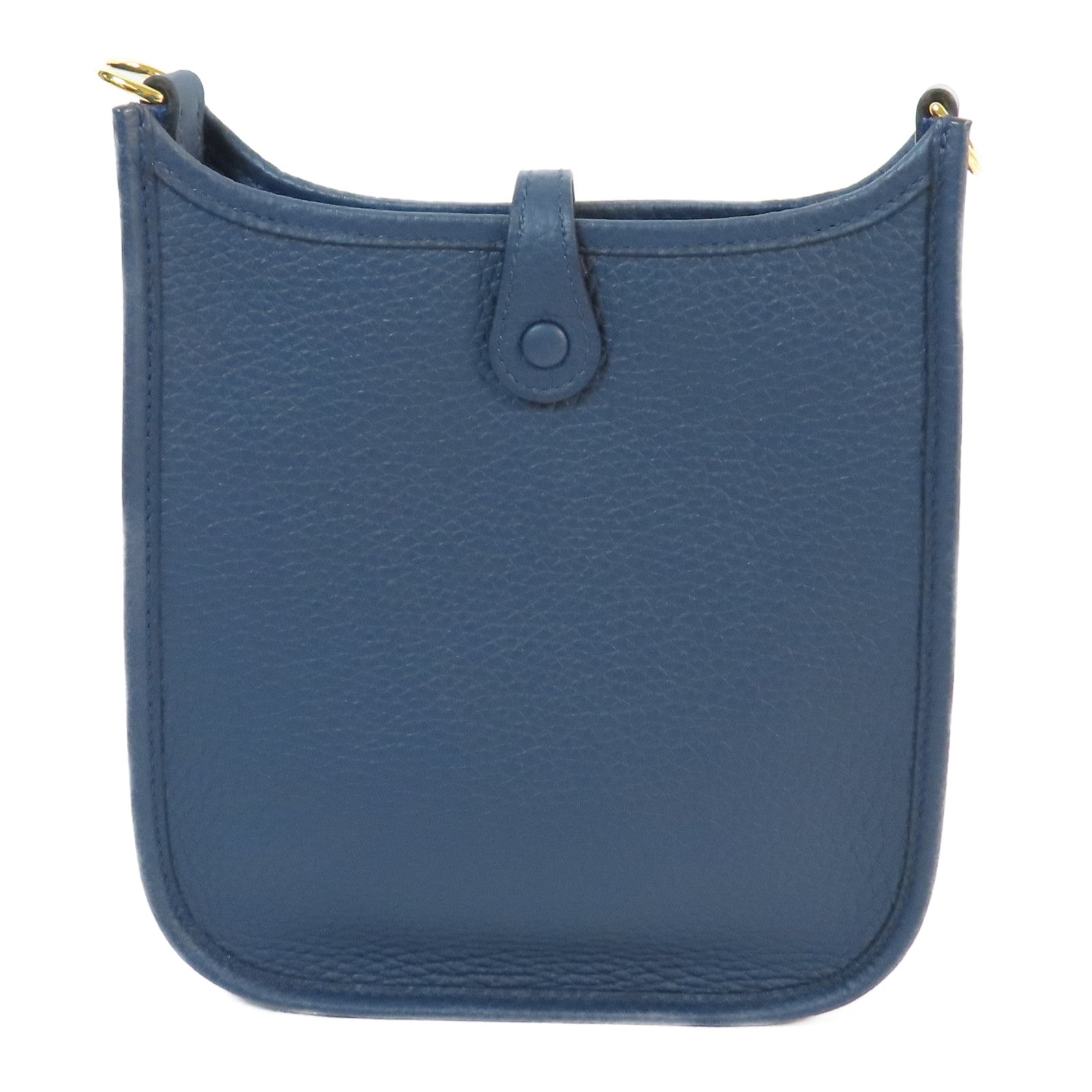 HERMES Clemence皮革Evelyne TPM金扣肩背袋Bleu De Prusse