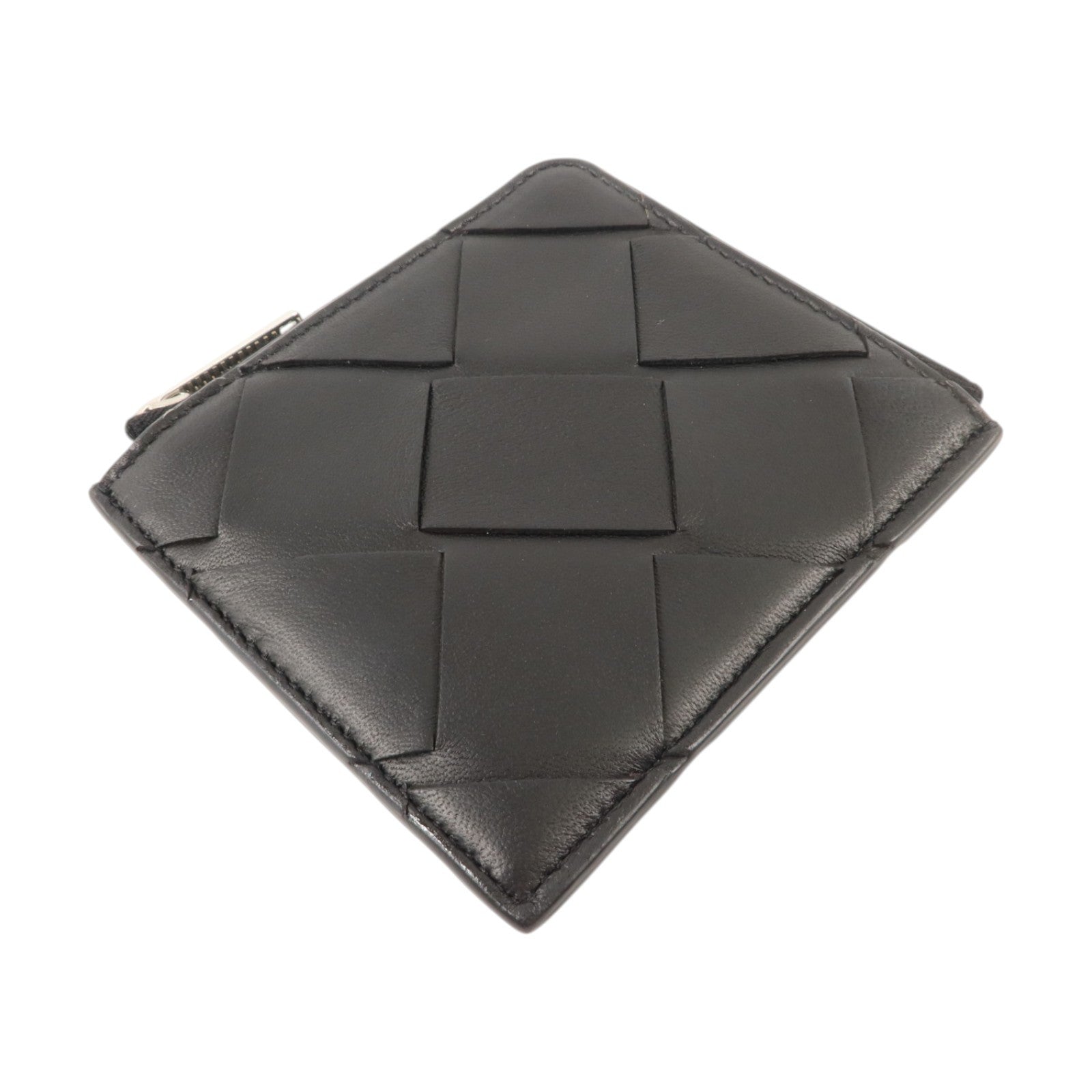 BOTTEGA VENETA 織紋皮革Wallet銀扣錢包