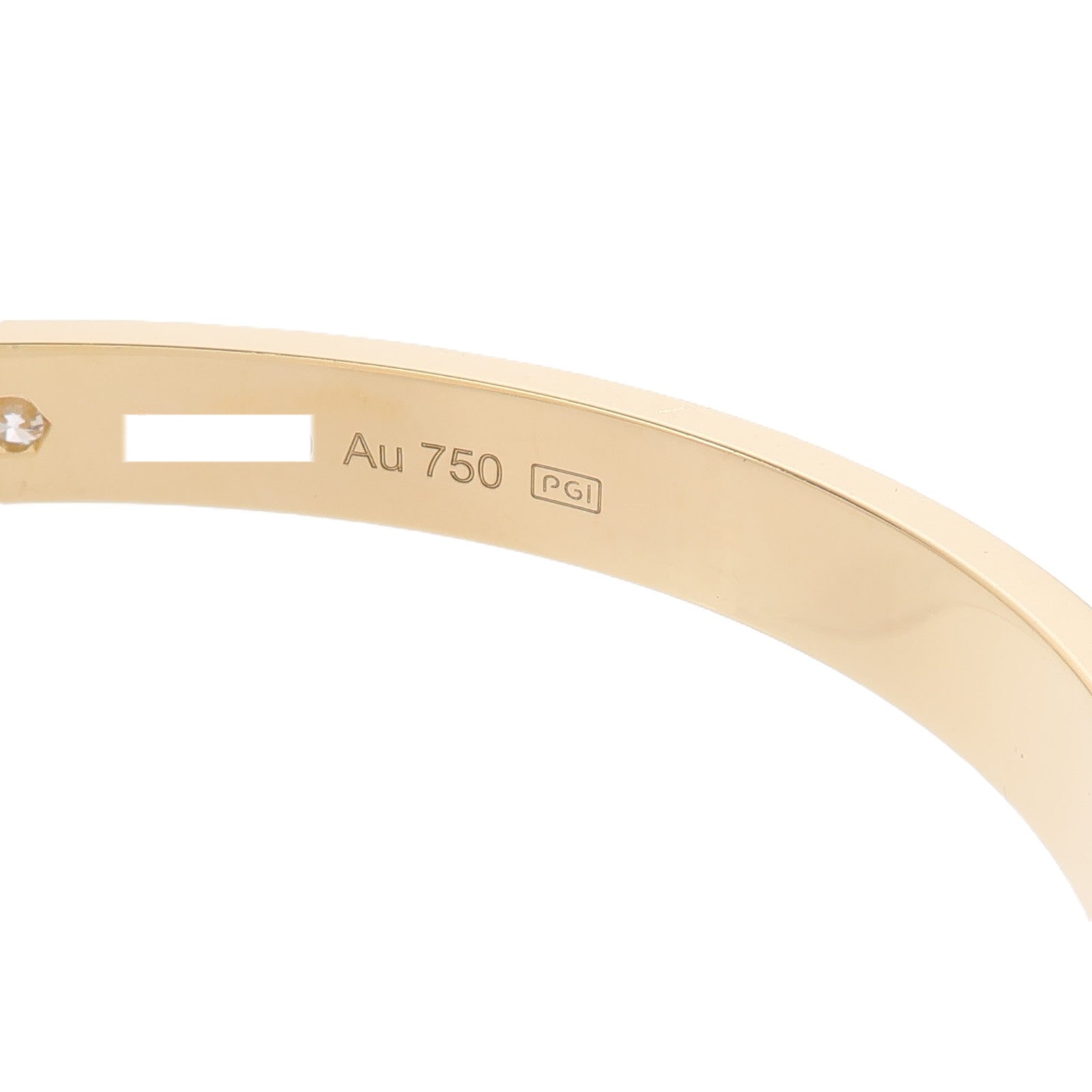 CARTIER 18K黃金Love Bangle Open Diamond手鐲