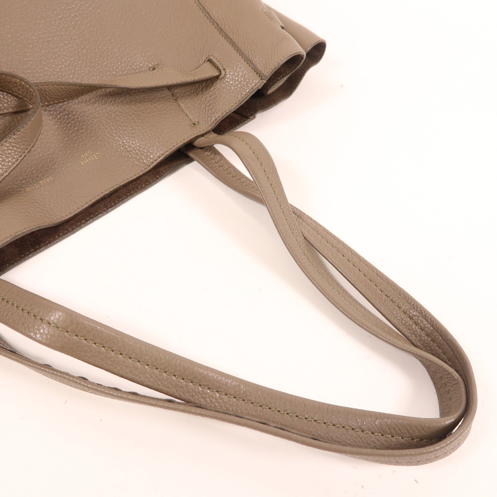 CELINE 牛皮皮革Tote Bag肩背袋灰色