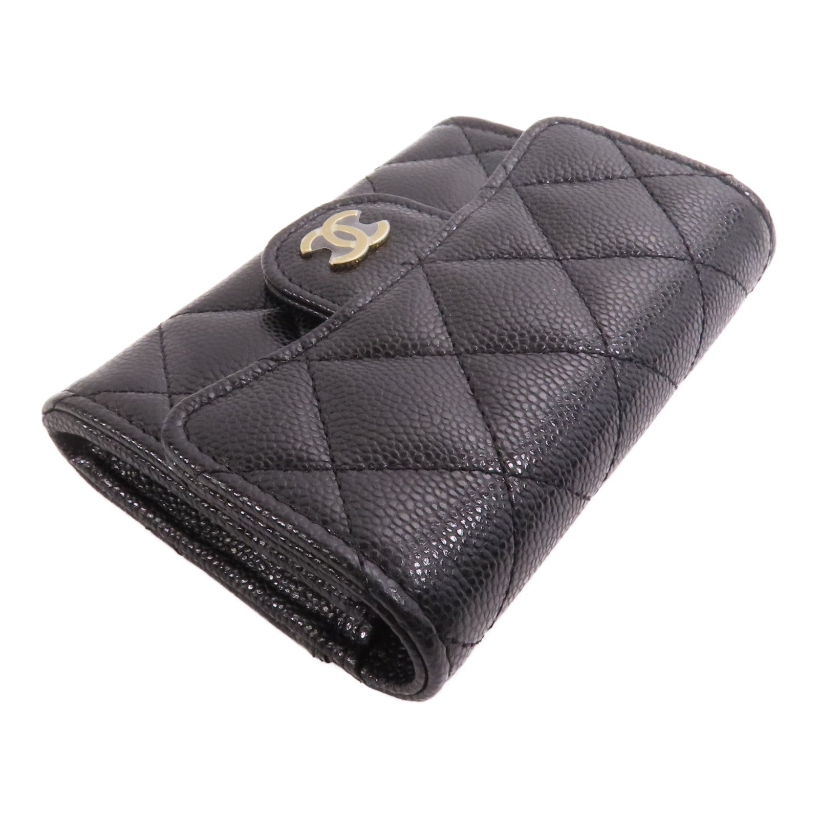 CHANEL 牛皮皮革Coins Case金扣零錢包