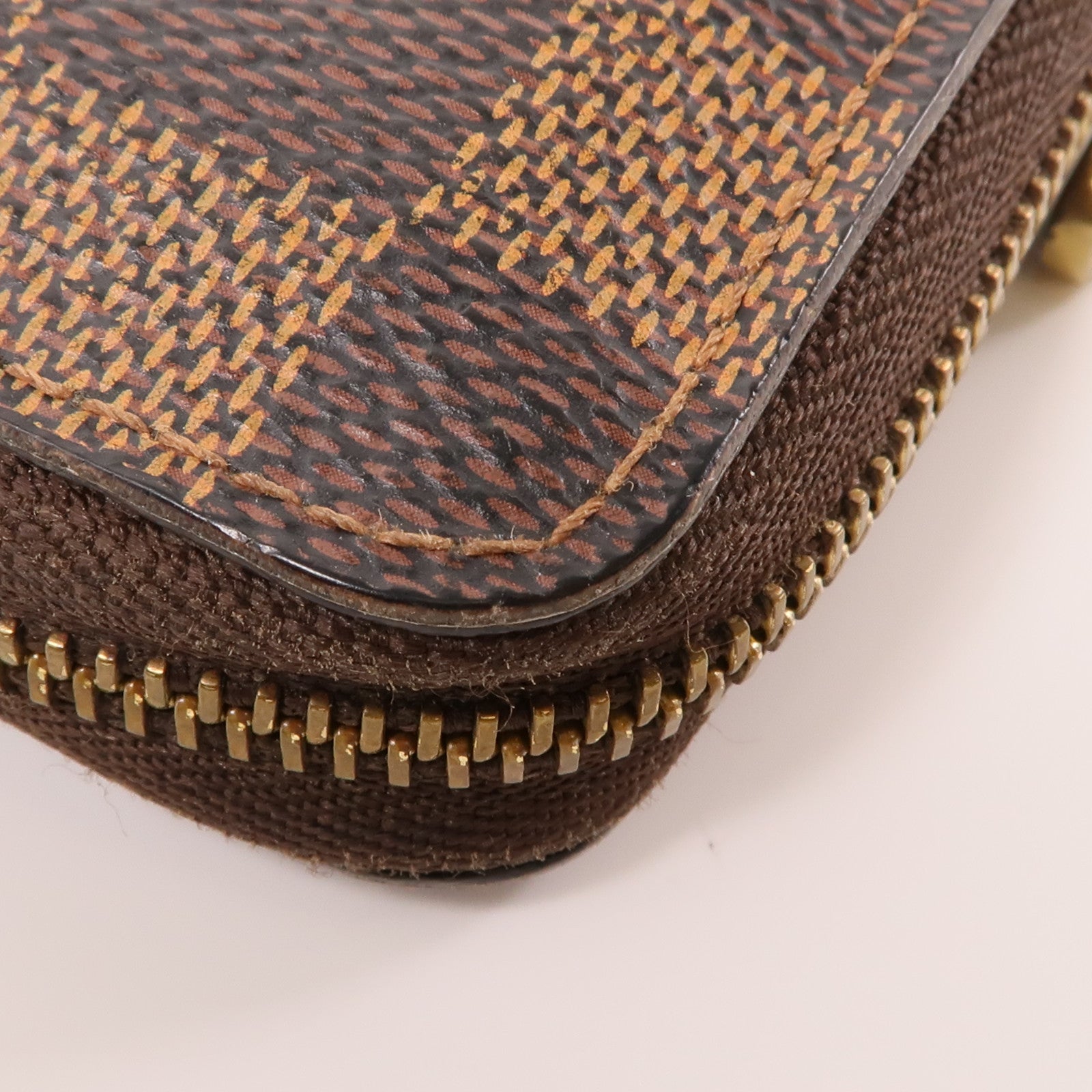 LOUIS VUITTON Damier Zippy Coin Purse金扣零錢包棕色
