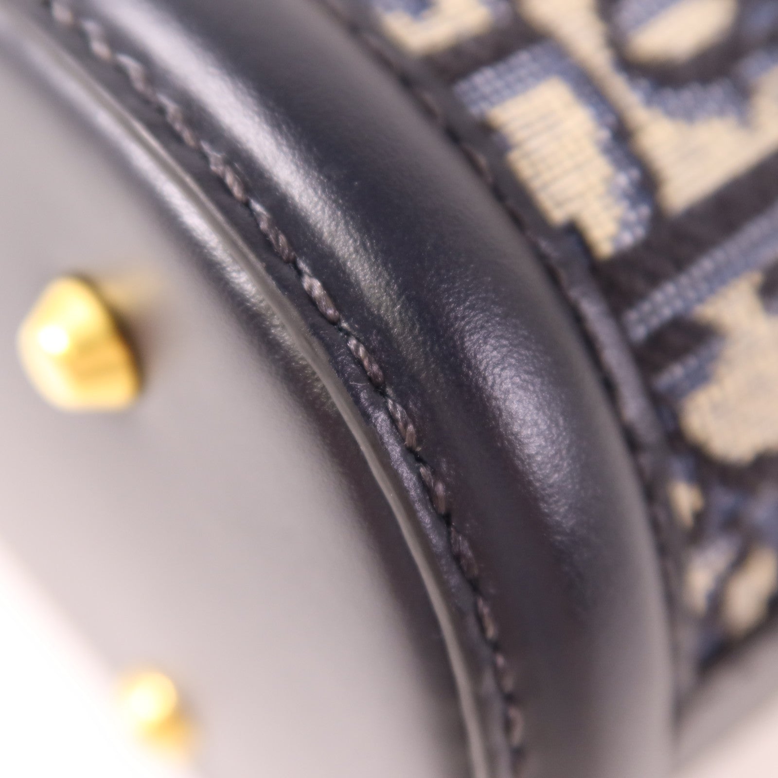 Dior 帆布Oblique Medium C'est Bag金扣手挽肩背兩用袋