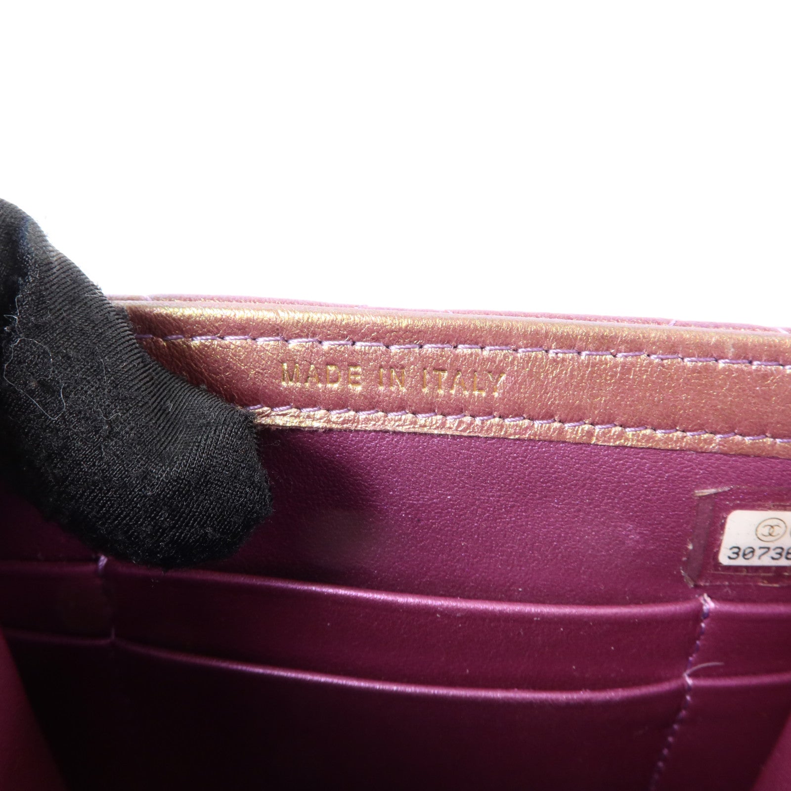 CHANEL 羊皮皮革Phone Bag金扣鏈帶肩背袋