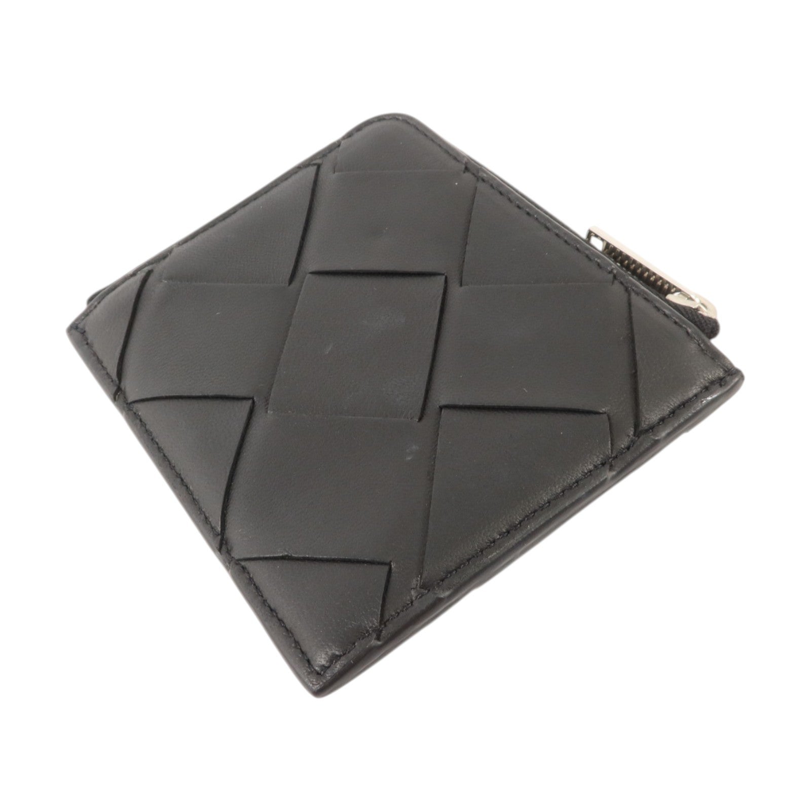 BOTTEGA VENETA 織紋皮革Wallet銀扣錢包