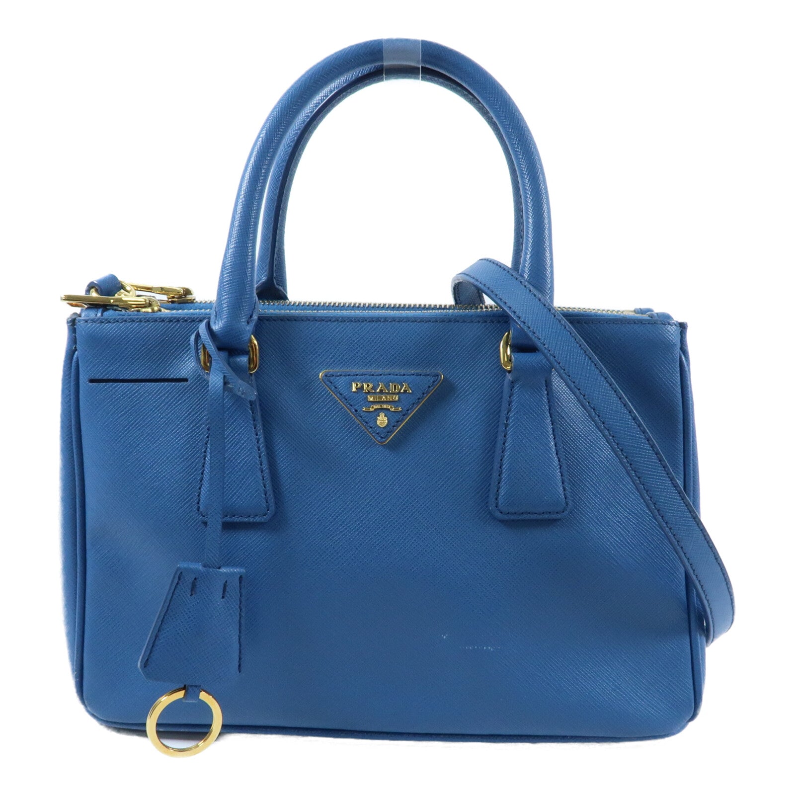 PRADA 牛皮皮革Galleria Bag金扣手挽肩背兩用袋