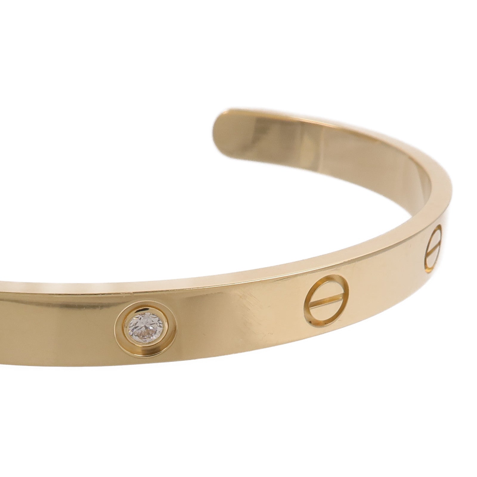 CARTIER 18K黃金Love Bangle Open Diamond手鐲