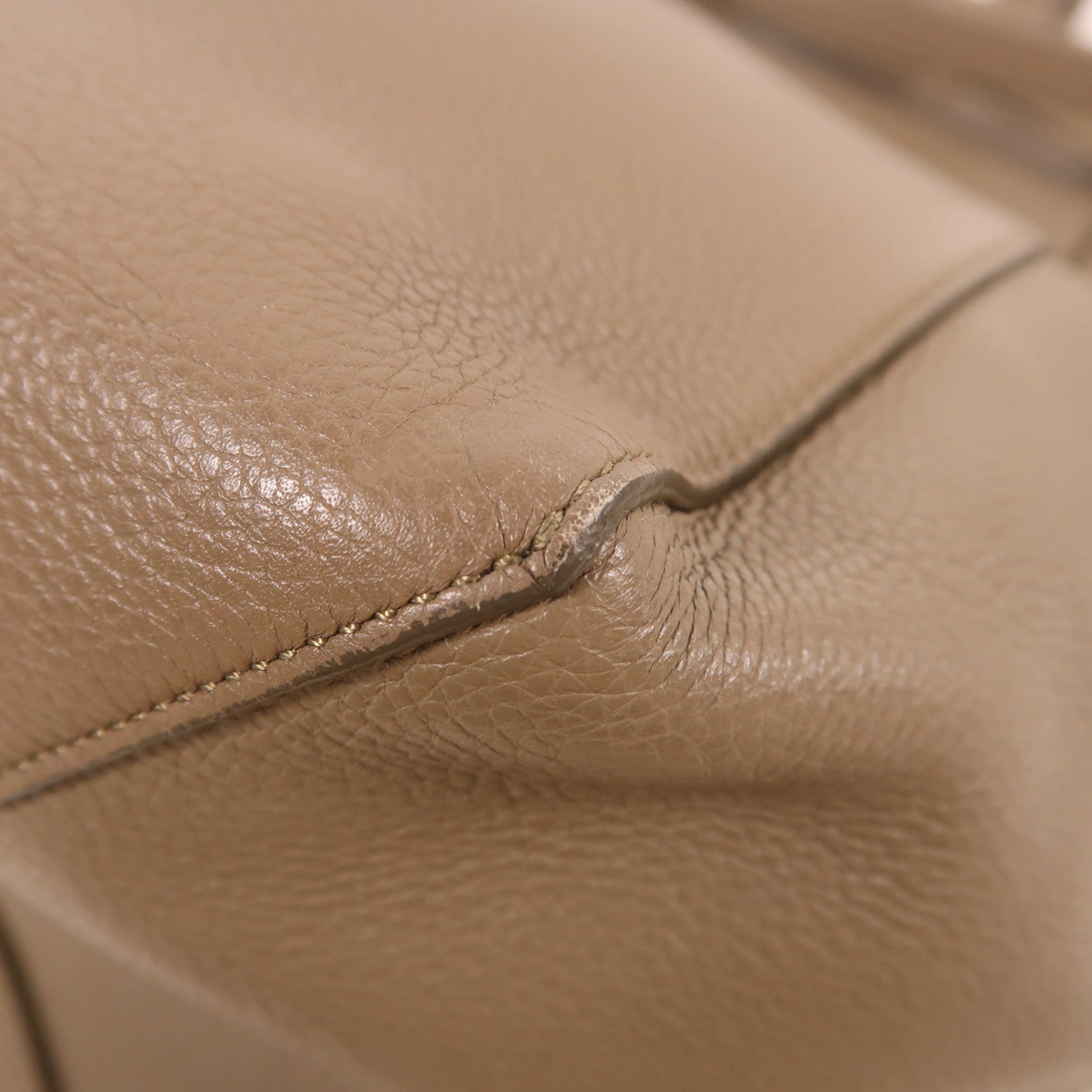 CELINE 牛皮皮革Tote Bag肩背袋灰色