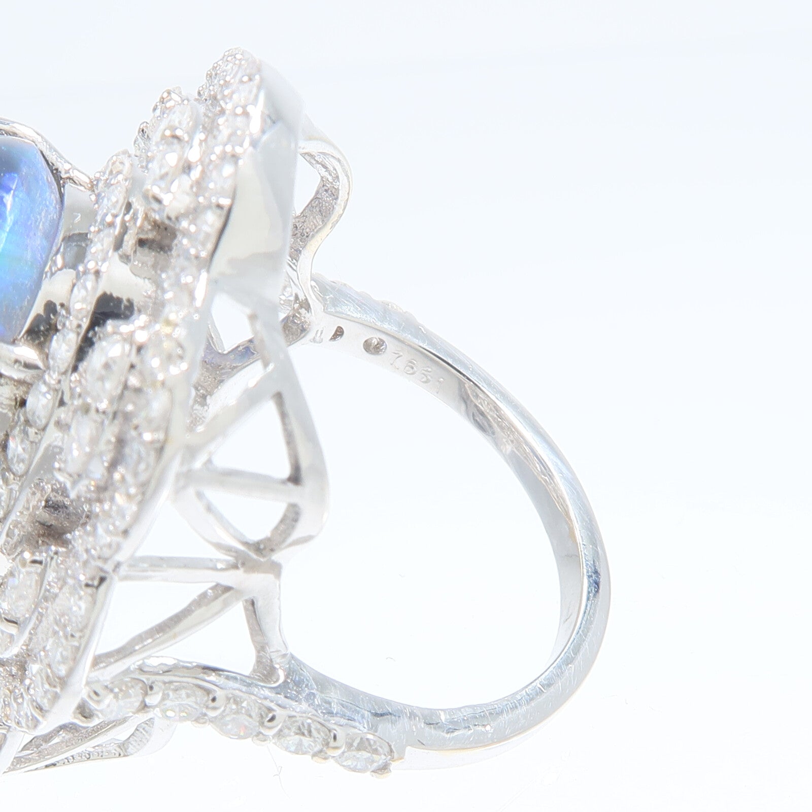 JEWELRY 18K白金Opal Diamond Ring蛋白石/鑽石戒指