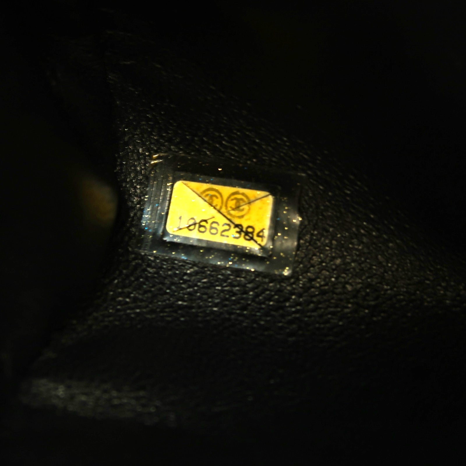 CHANEL 羊皮皮革Boston Bag銀扣手挽袋黑色/白色