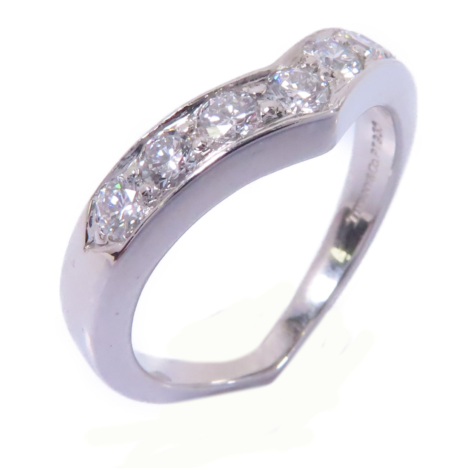 TIFFANY＆CO PT950鉑金Diamond Ring鑽石戒指US#4