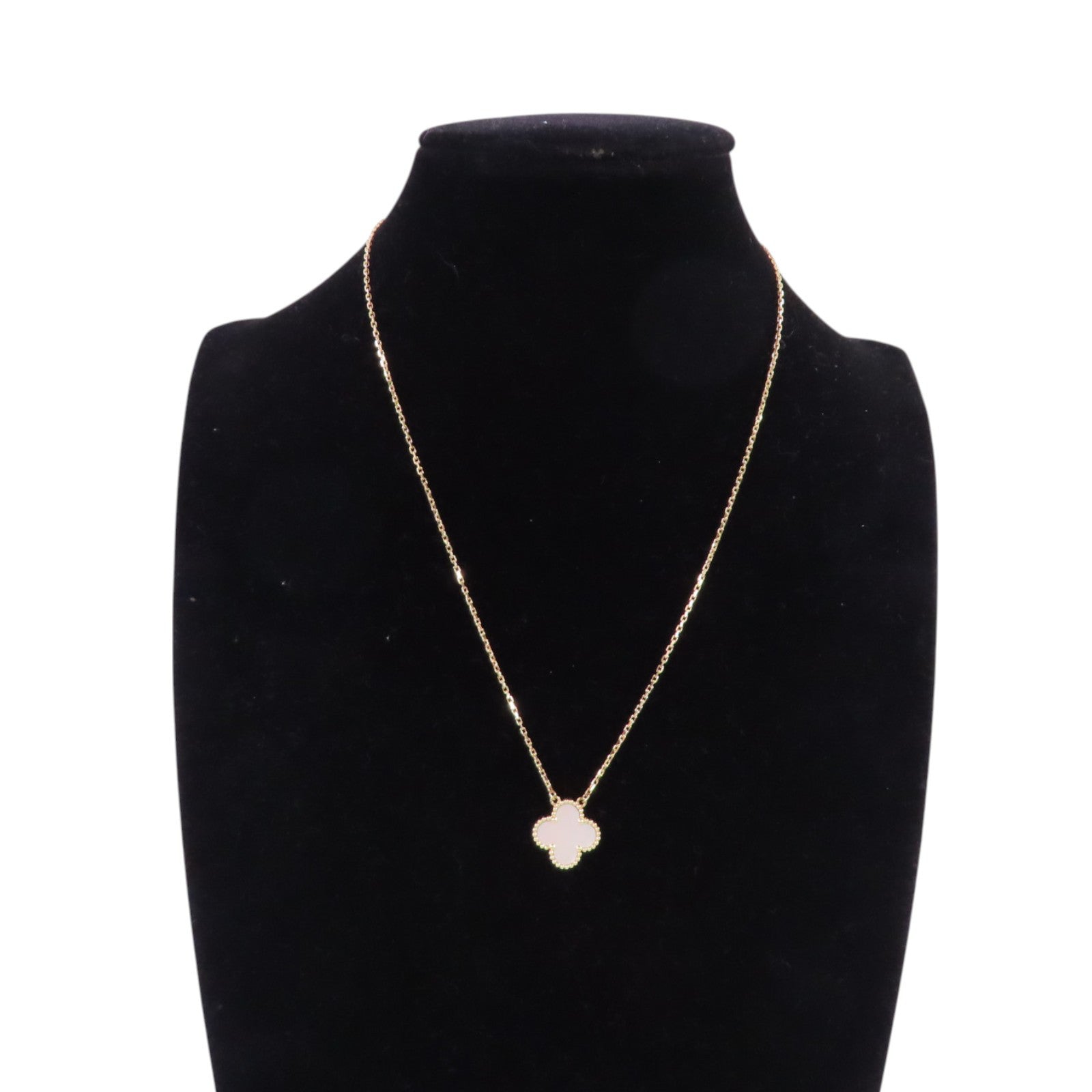 Van Cleef & Arpels 18K玫瑰金/珍珠母Vintage Alhambra MOP Pendant Necklace項鏈