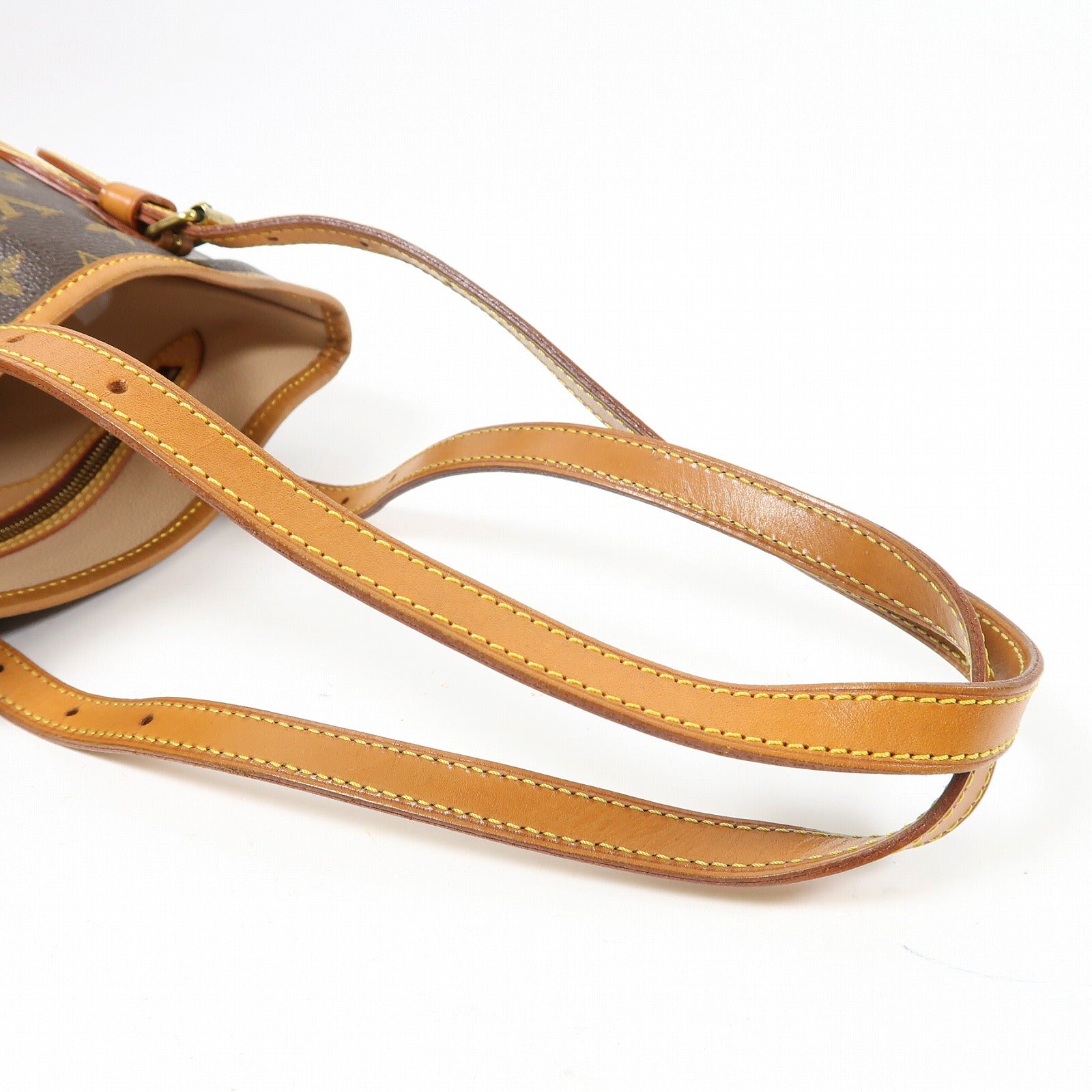 LOUIS VUITTON Monogram Bucket PM金扣肩背袋啡色