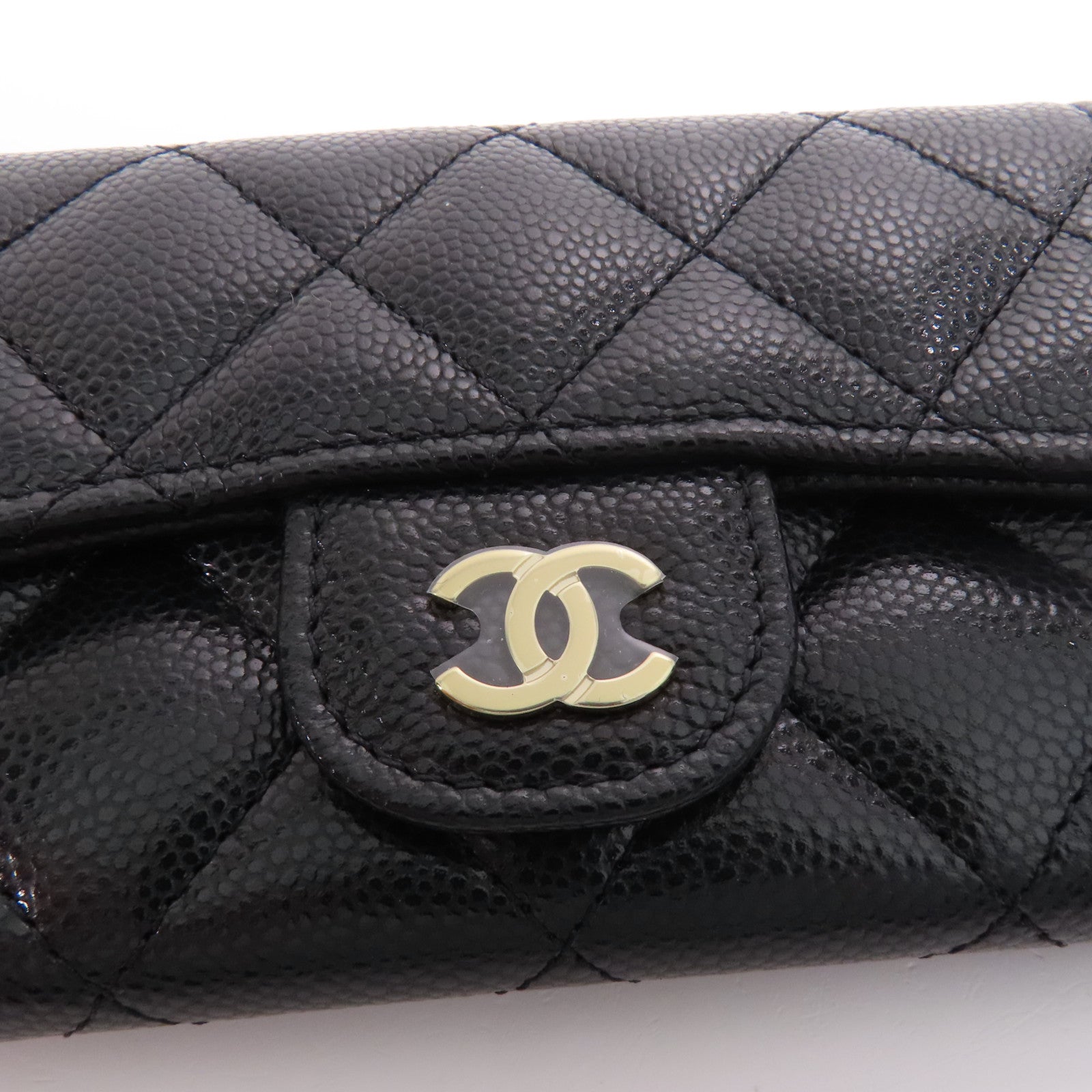 CHANEL 牛皮皮革Coins Case金扣零錢包