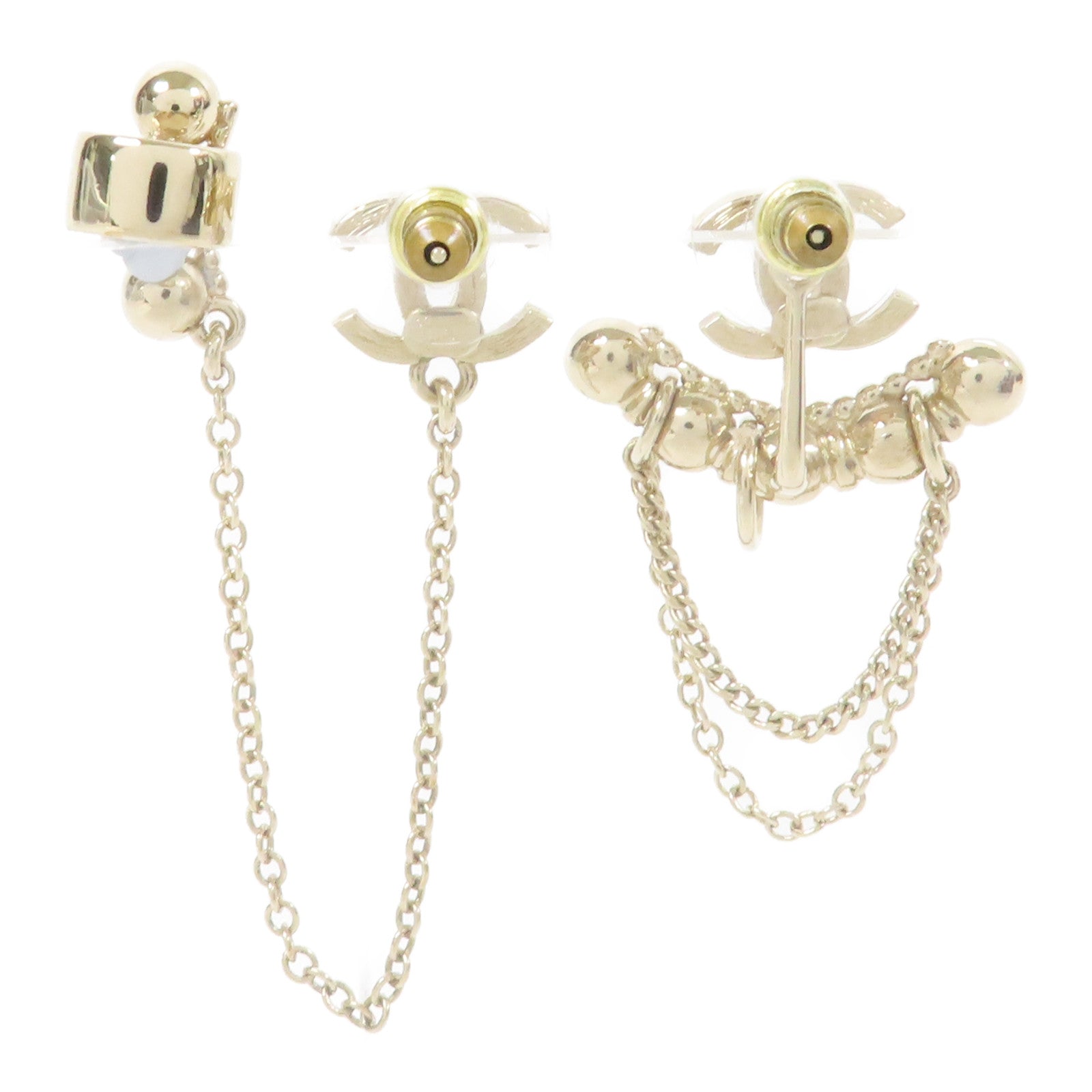 CHANEL 金屬Earring耳環金色