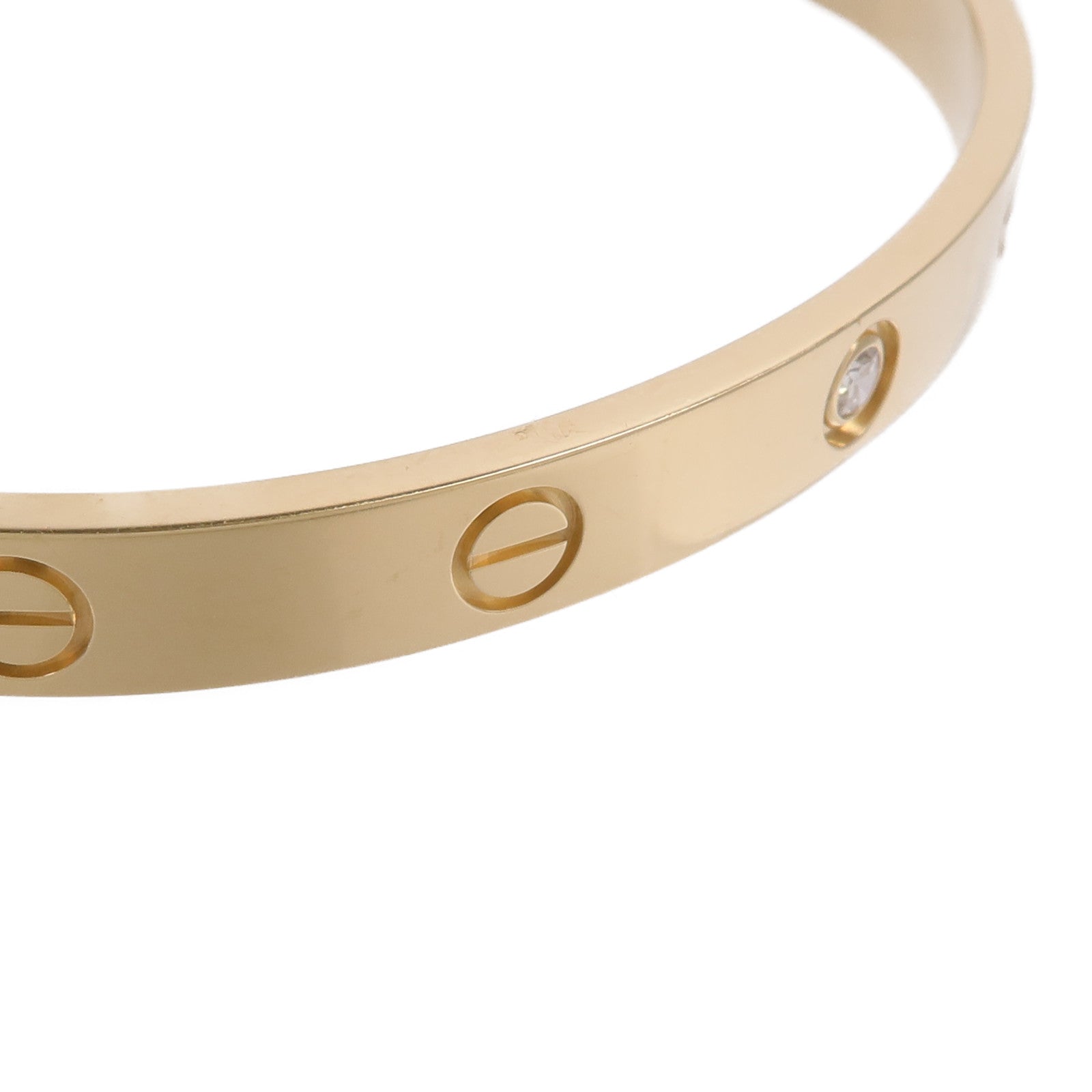 CARTIER 18K黃金Love Bangle Open Diamond手鐲