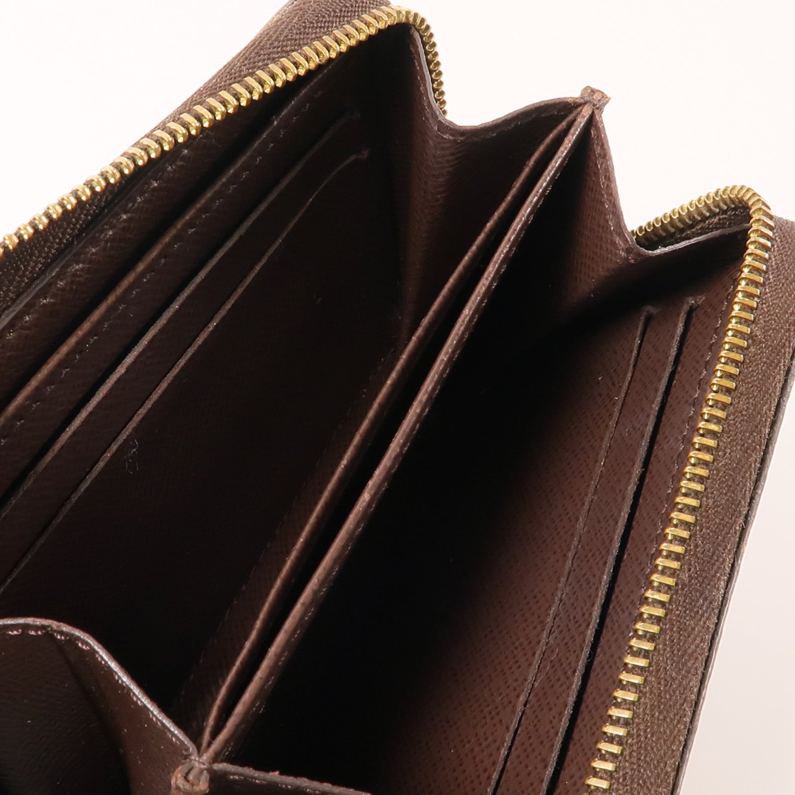 LOUIS VUITTON Damier Zippy Coin Purse金扣零錢包棕色