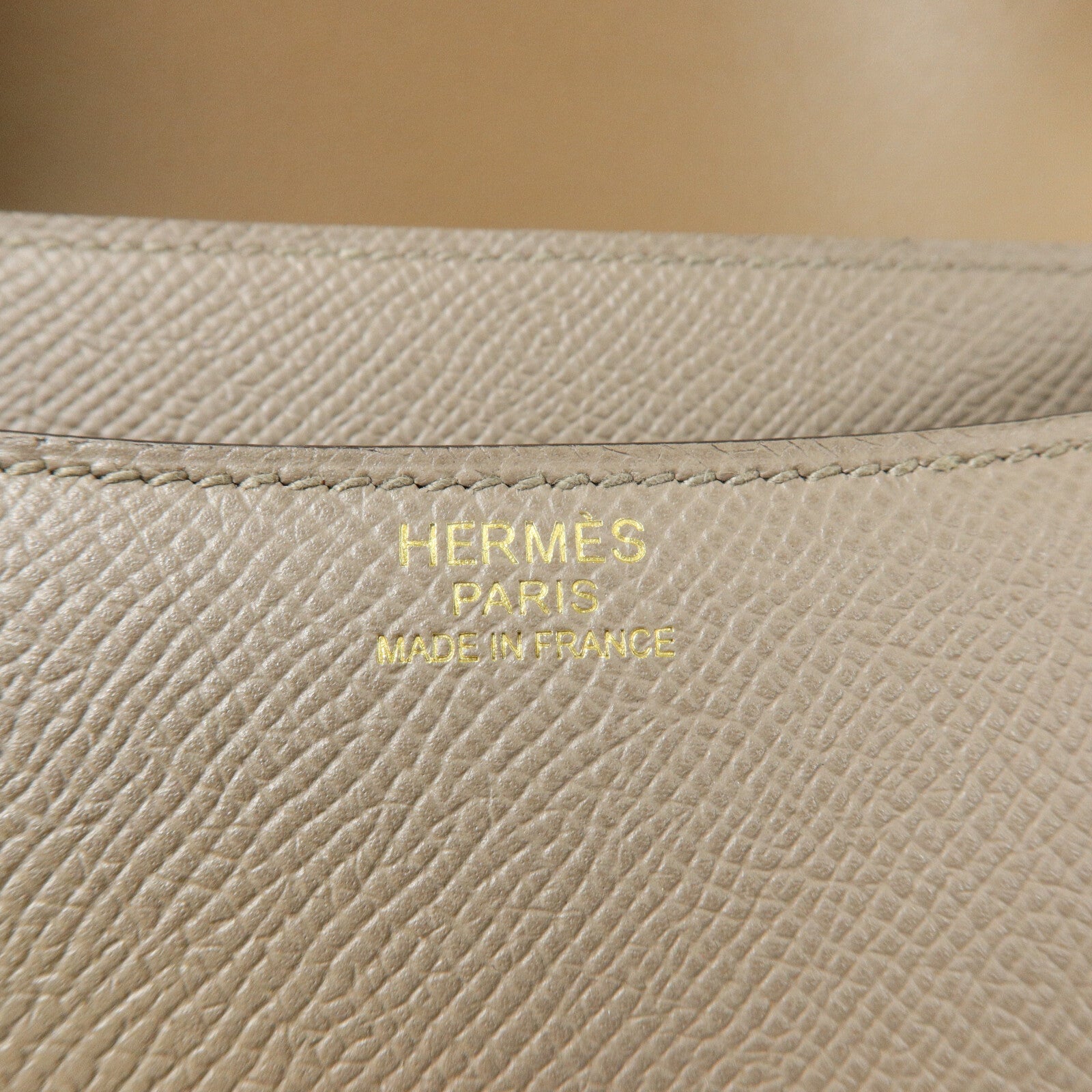 HERMES Epsom皮革Constance 24肩背袋Gris Asphalte
