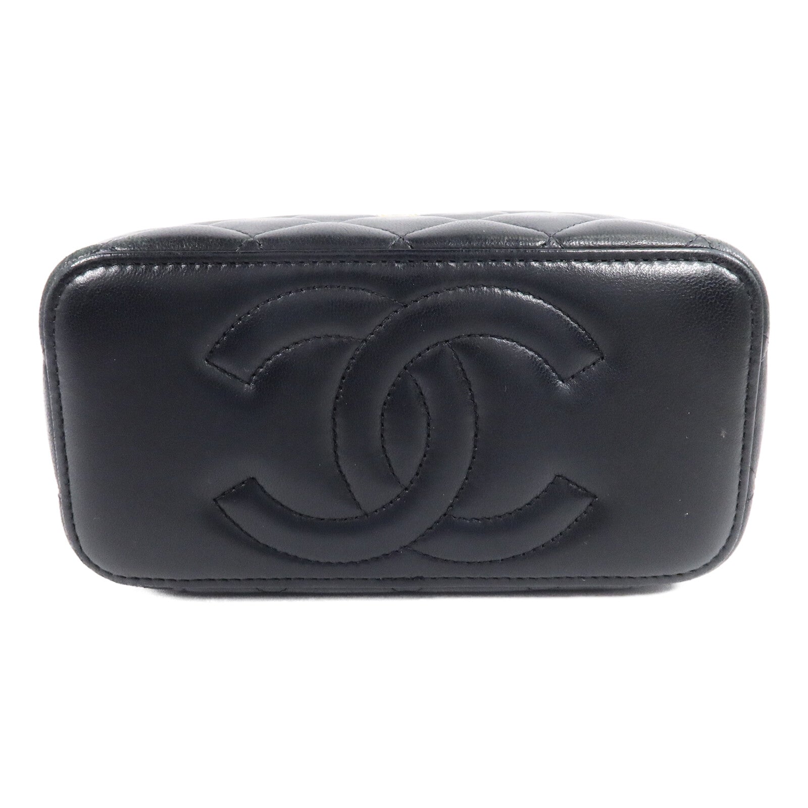 CHANEL 羊皮皮革Vanity Case鏈帶肩背袋
