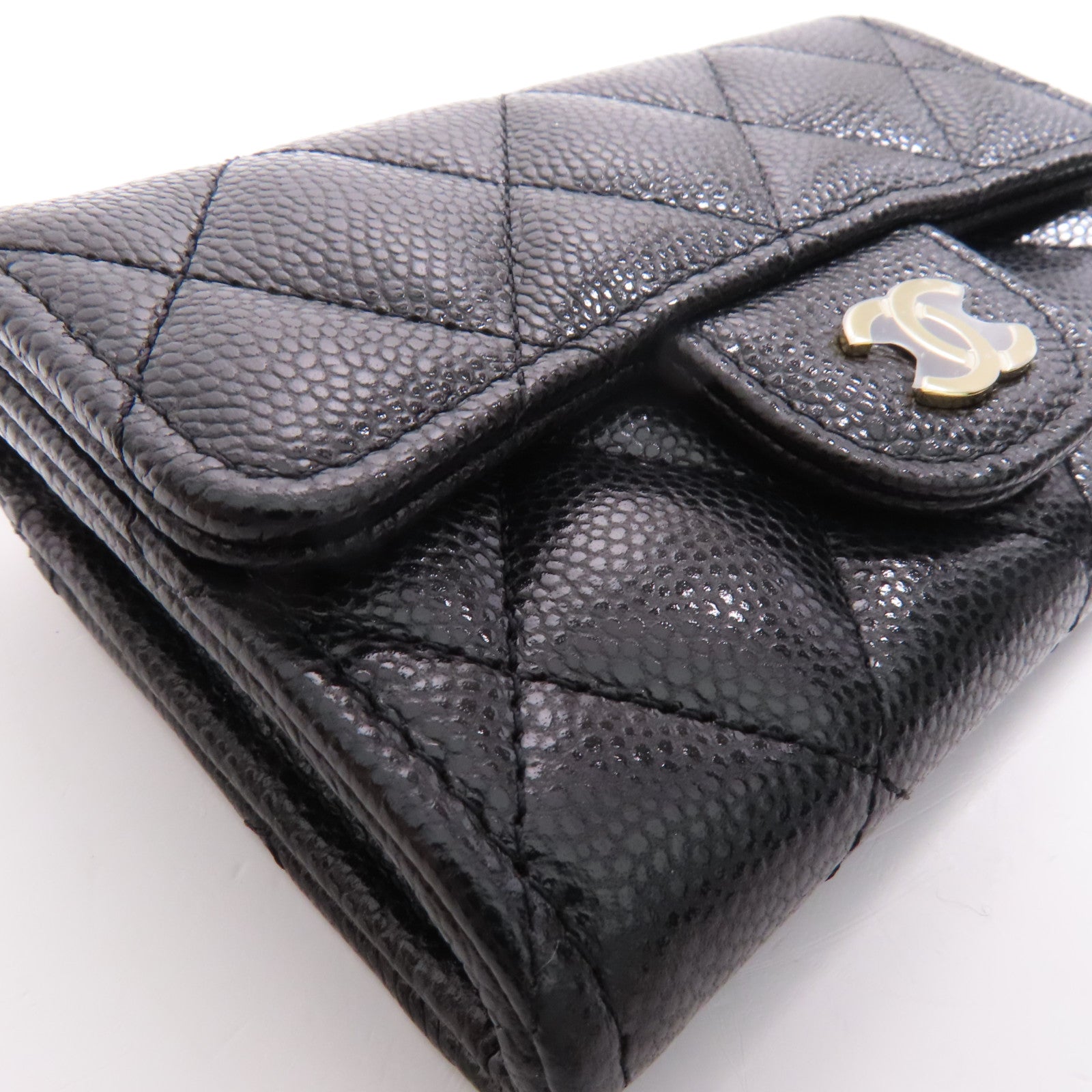 CHANEL 牛皮皮革Coins Case金扣零錢包