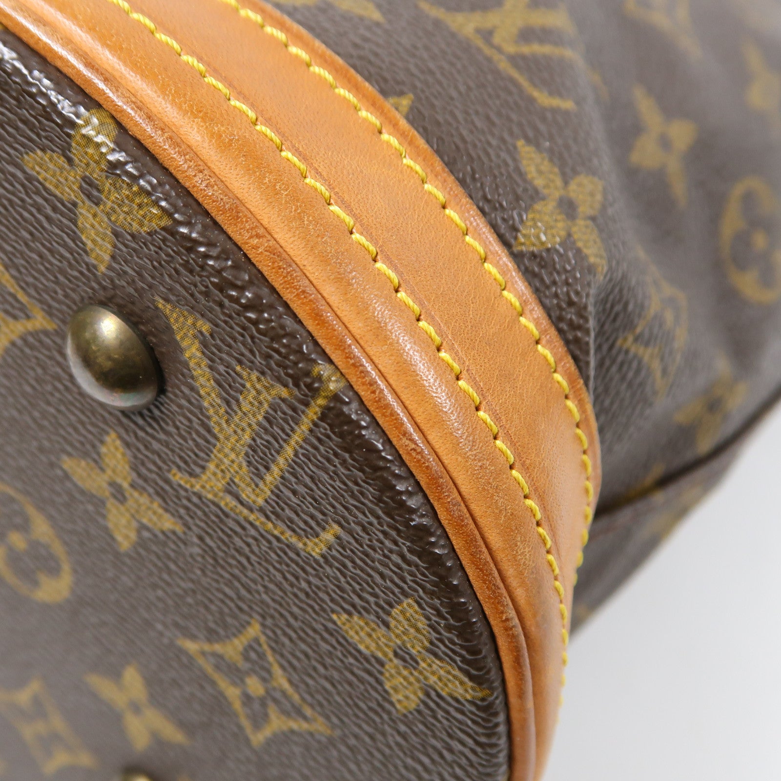 LOUIS VUITTON Monogram Bucket PM金扣肩背袋啡色