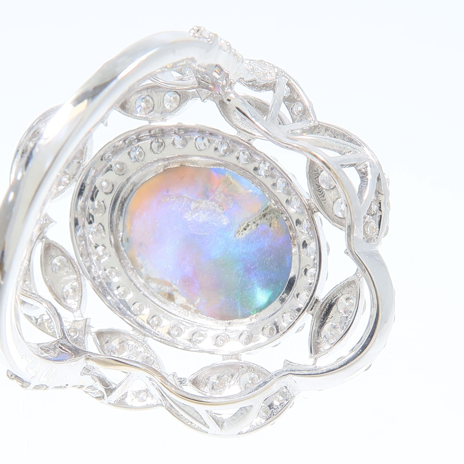 JEWELRY 18K白金Opal Diamond Ring蛋白石/鑽石戒指