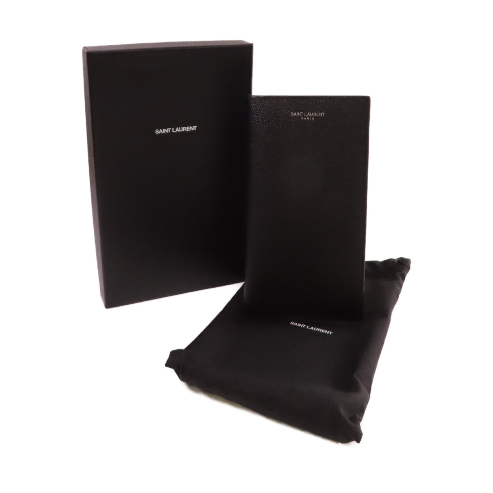 SAINT LAURENT 牛皮皮革Long Wallet長錢包黑色