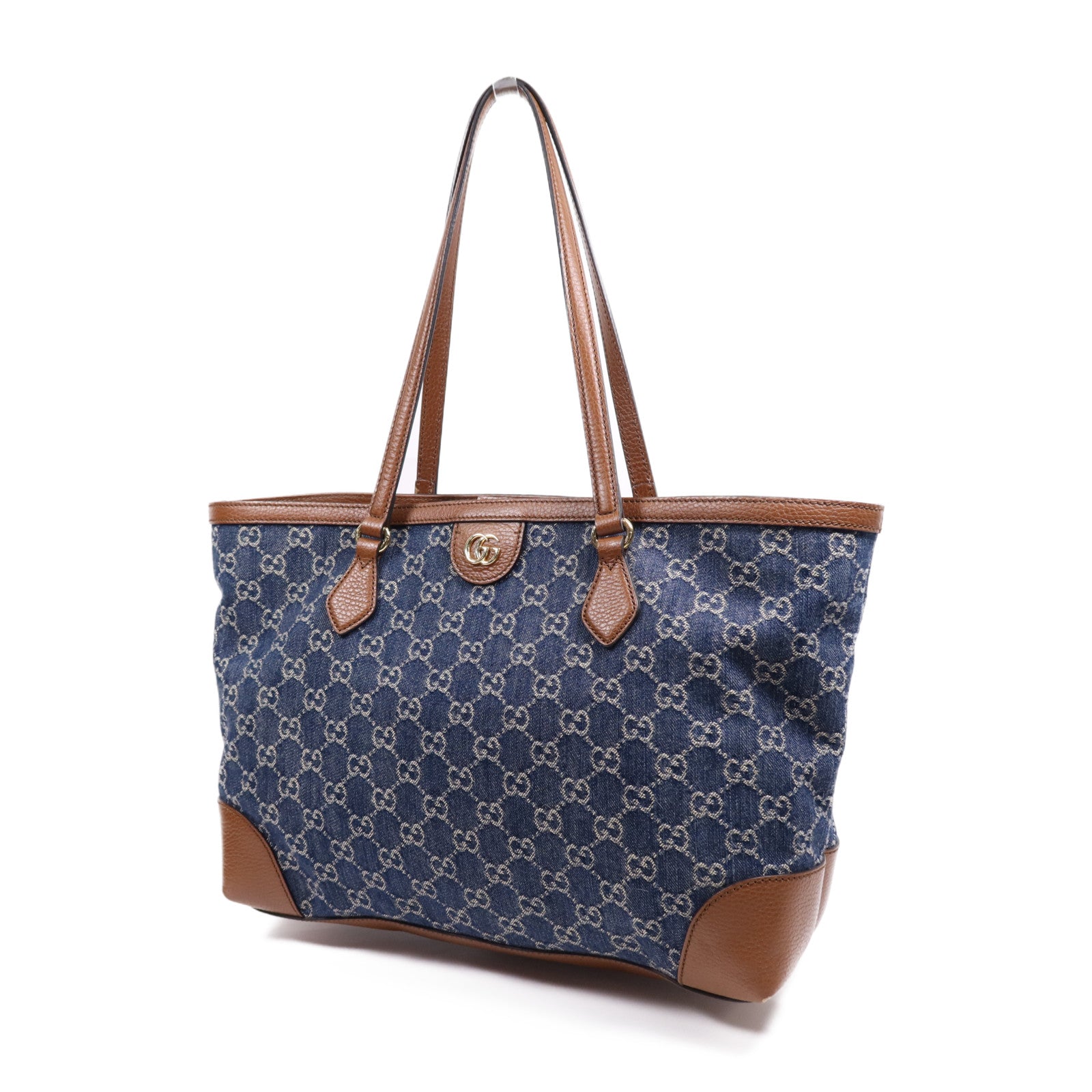GUCCI 牛仔布Tote Bag金扣手挽袋