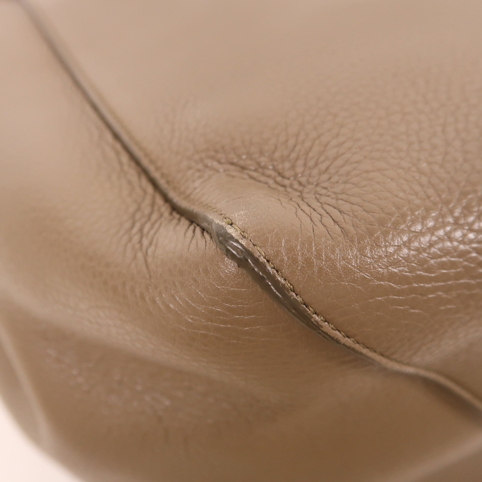 CELINE 牛皮皮革Tote Bag肩背袋灰色
