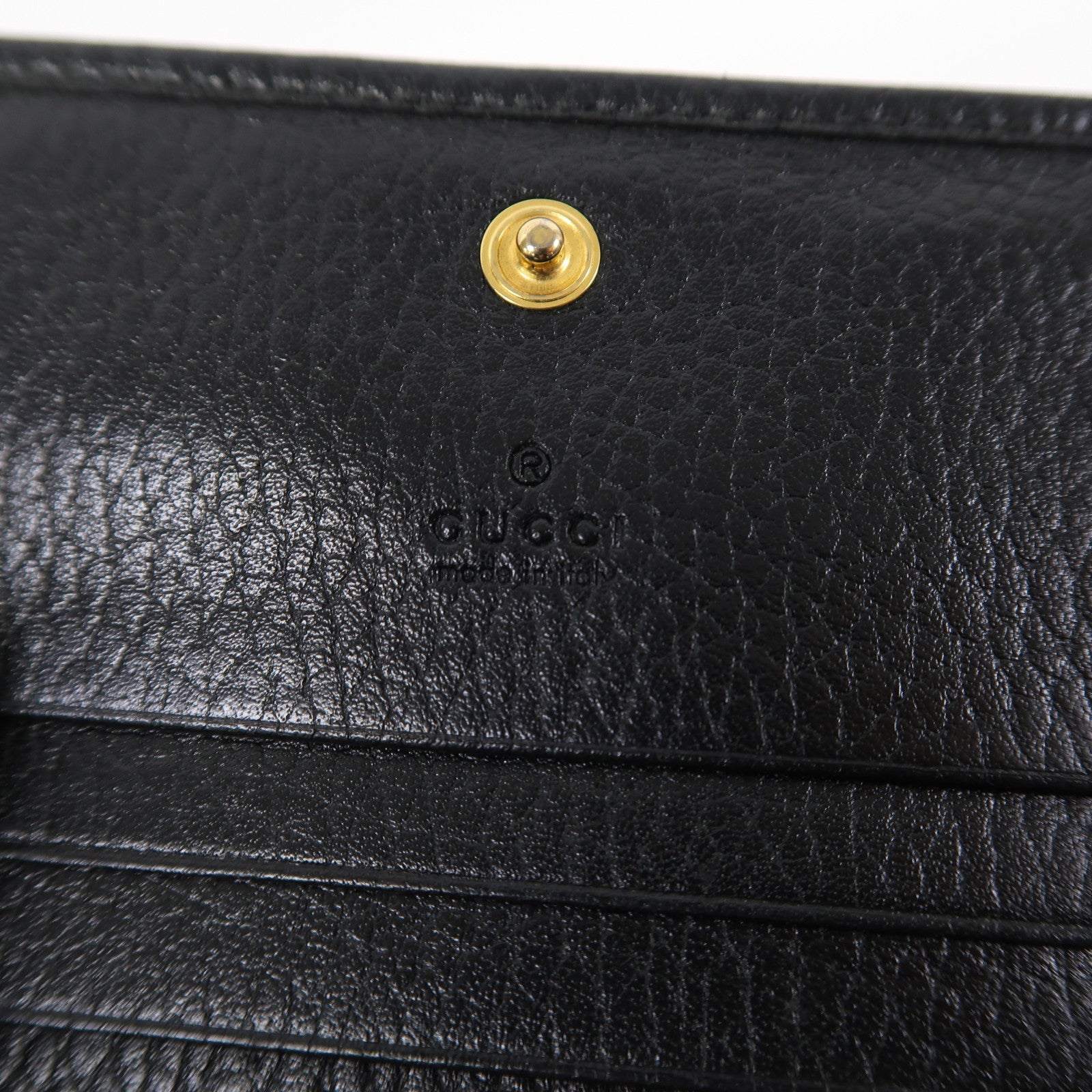 GUCCI 牛皮皮革GG Marmont Wallet金扣錢包黑色