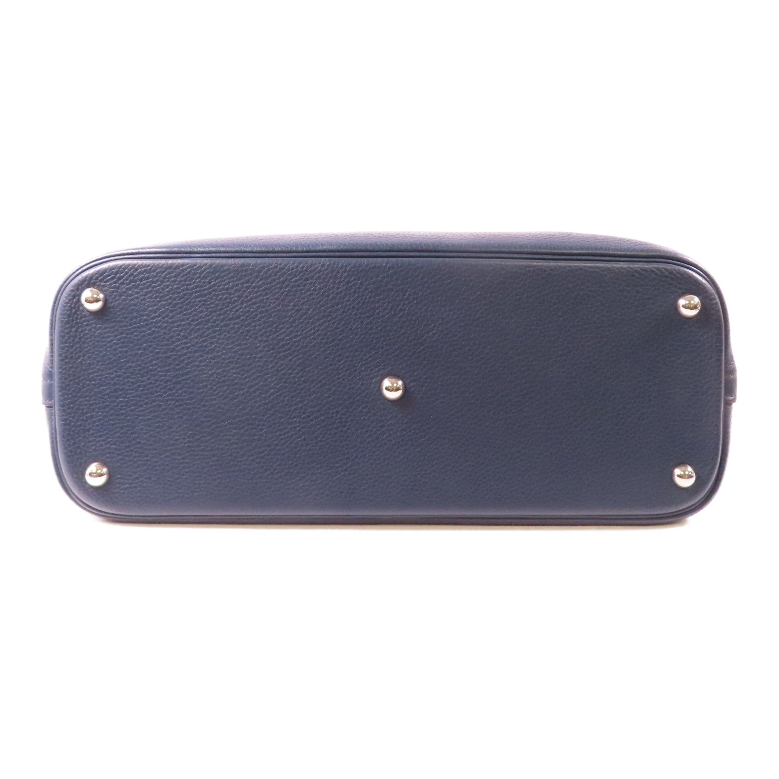 HERMES Taurillon Clemence皮革Bolide 35銀扣手挽肩背兩用袋藍色