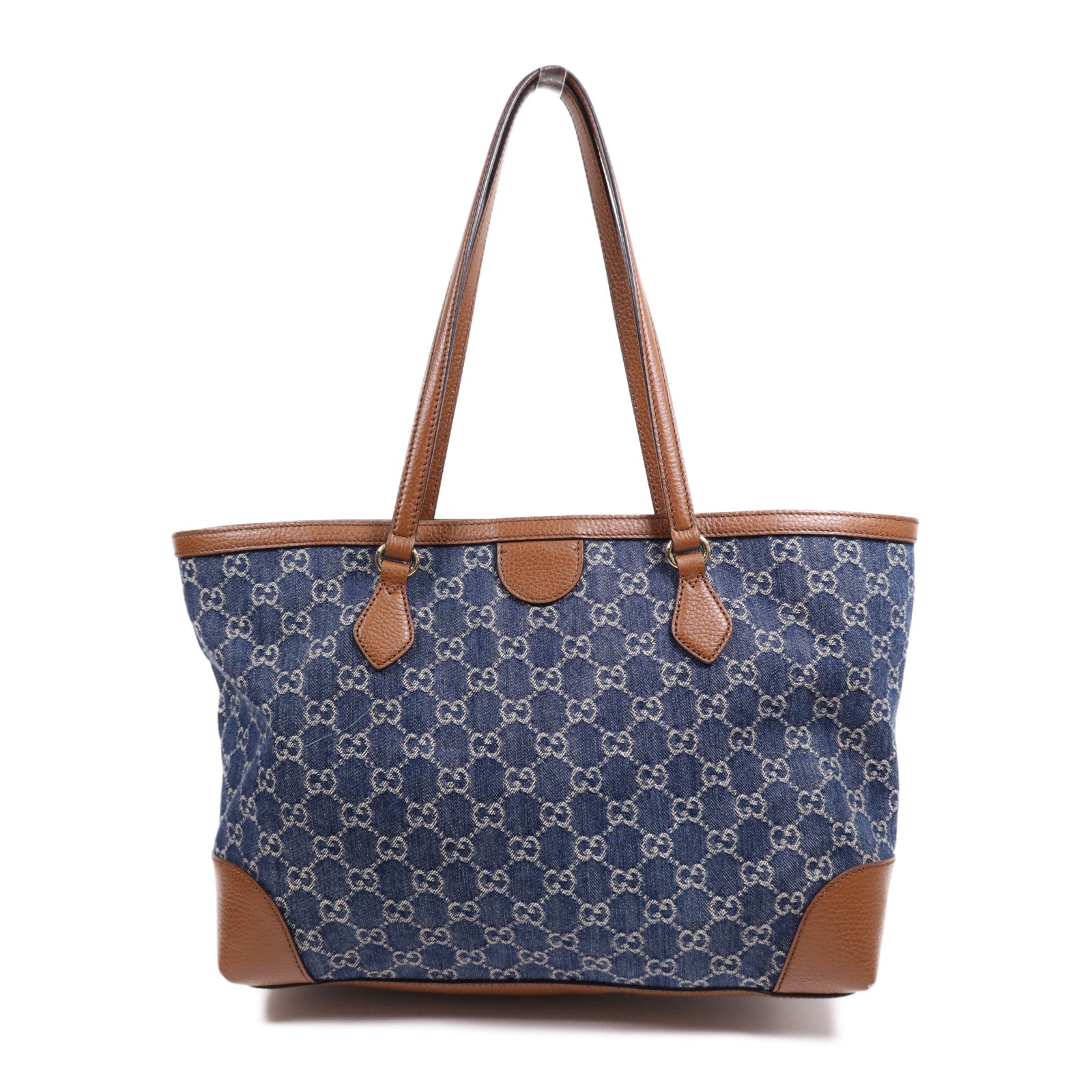 GUCCI 牛仔布Tote Bag金扣手挽袋