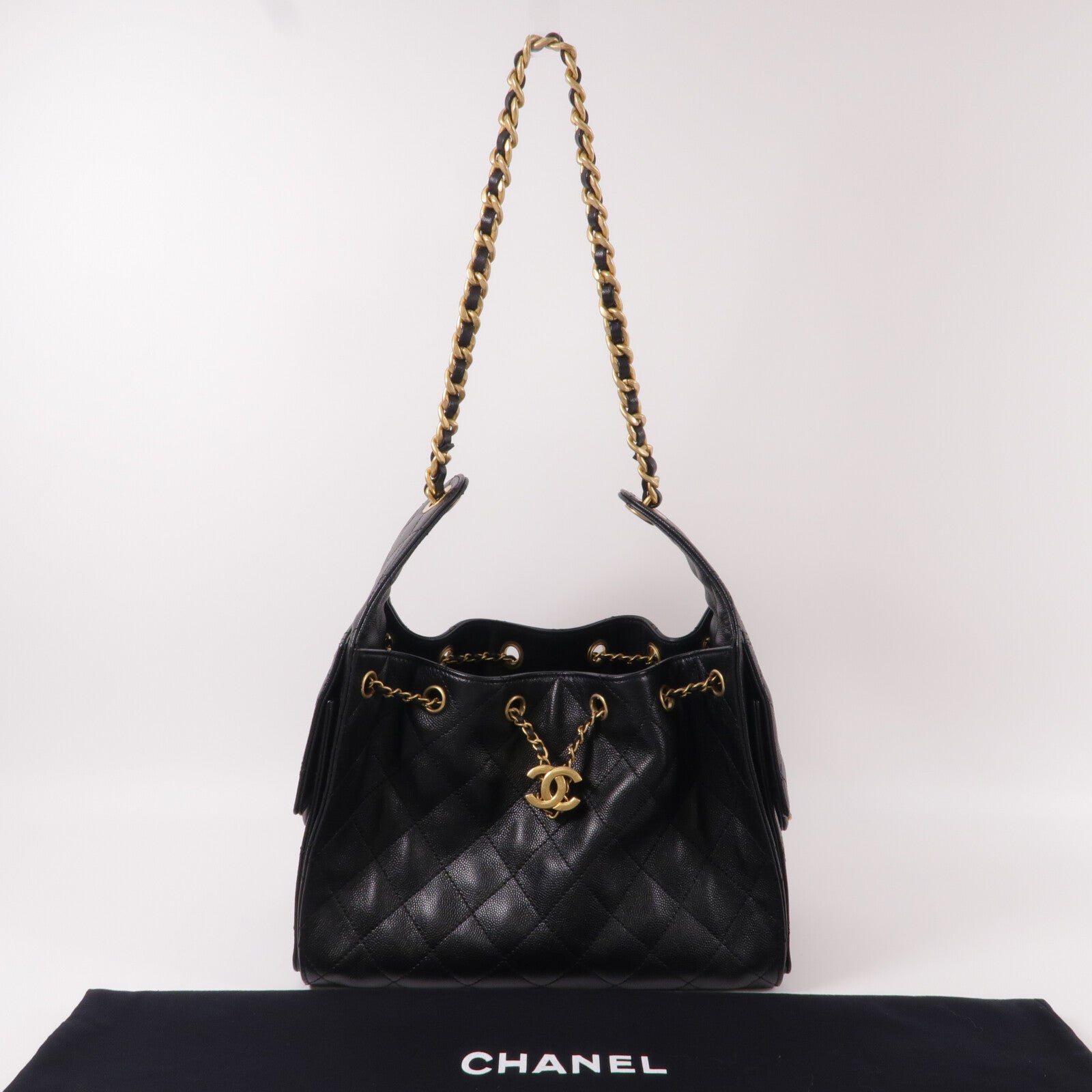 CHANEL 牛皮皮革Chanel 25 Small鏈帶肩背袋