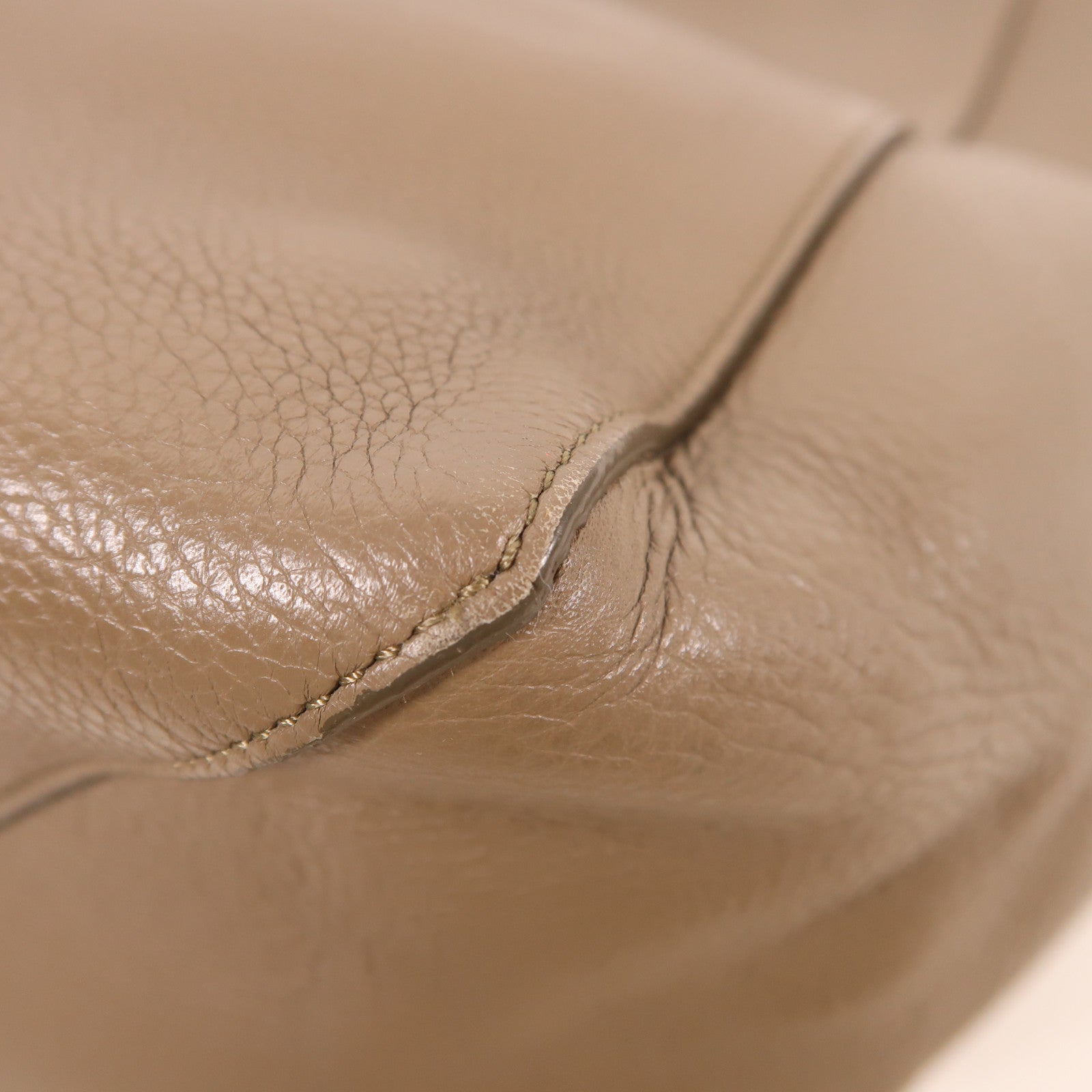 CELINE 牛皮皮革Tote Bag肩背袋灰色
