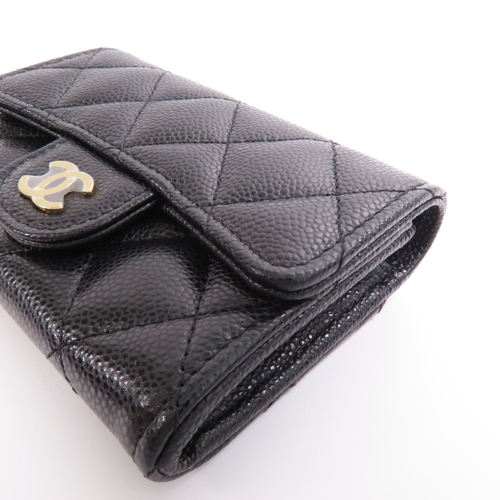 CHANEL 牛皮皮革Coins Case金扣零錢包