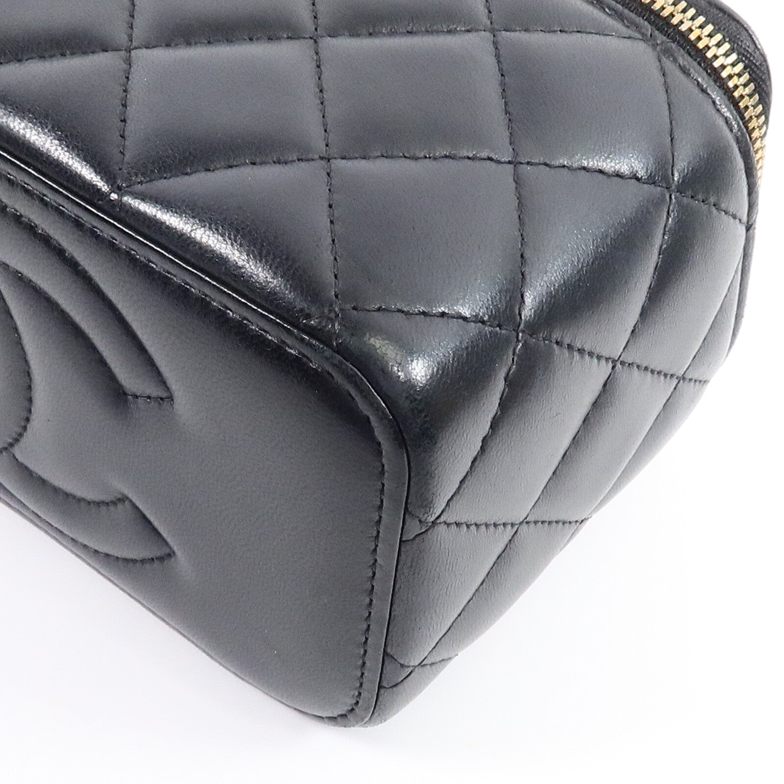 CHANEL 羊皮皮革Vanity Case鏈帶肩背袋