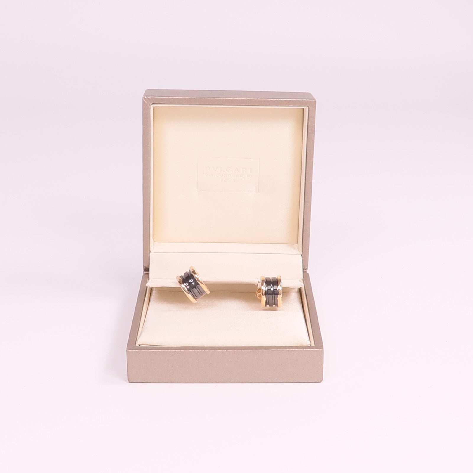 BVLGARI 18K玫瑰金/陶瓷B.zero1 Earrings耳環